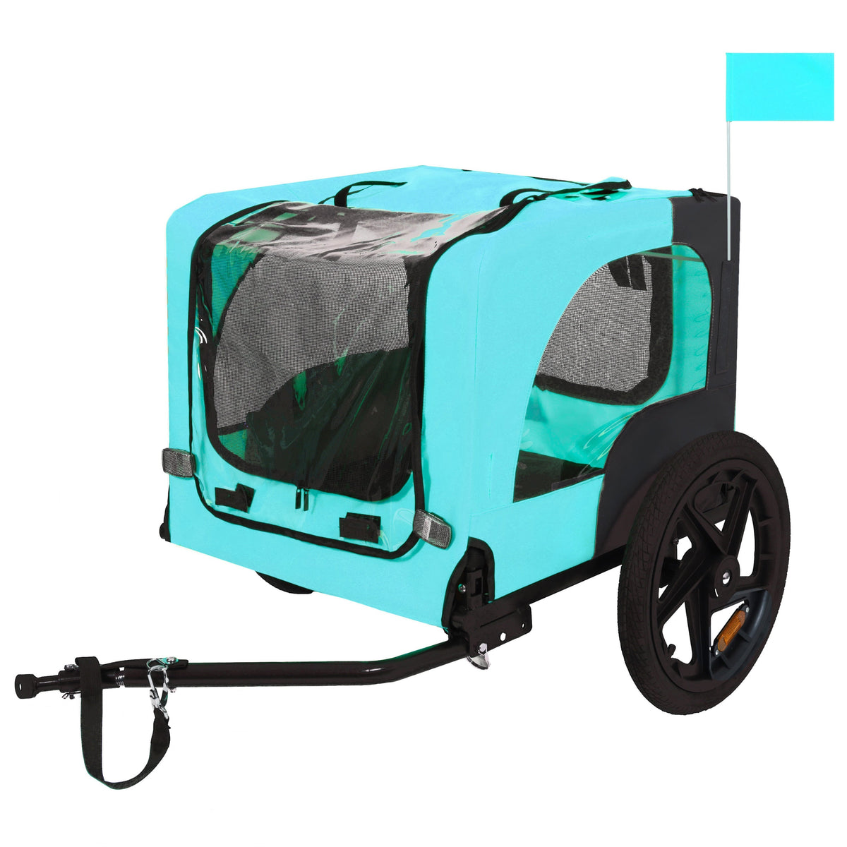 Pet Bike Trailer with Steel Frame and Waterproof Canopy - Outdoor