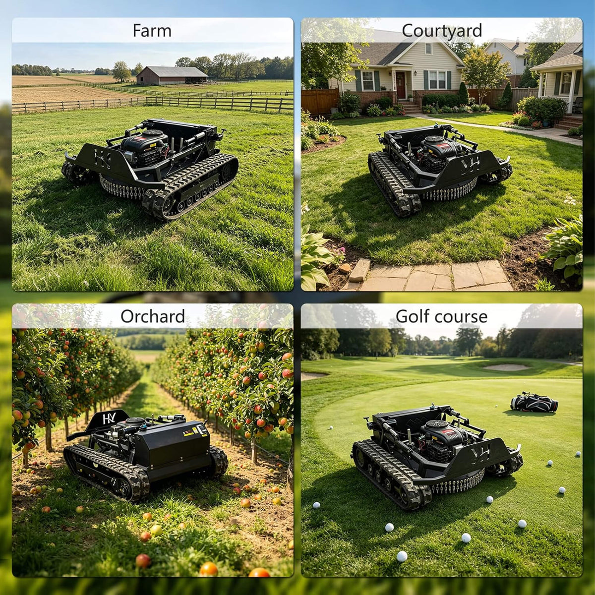 Heavy-Duty 23HP Remote-Controlled Track Mower With 35-Inch Deck
