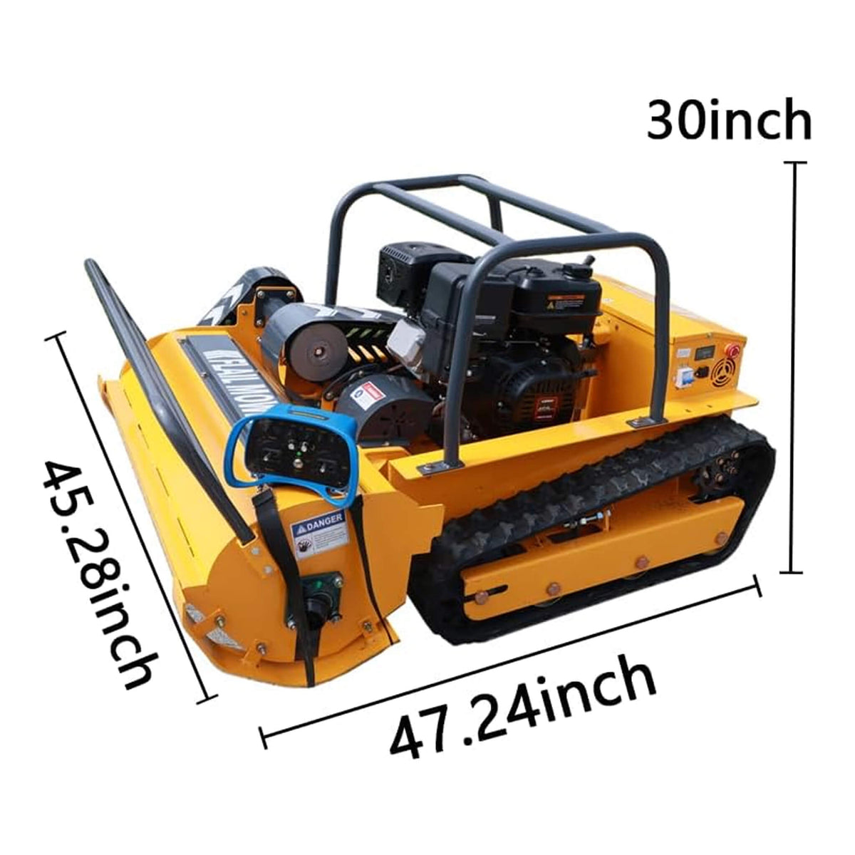 Heavy-Duty 459CC Commercial Remote-Controlled Hybrid Mower
