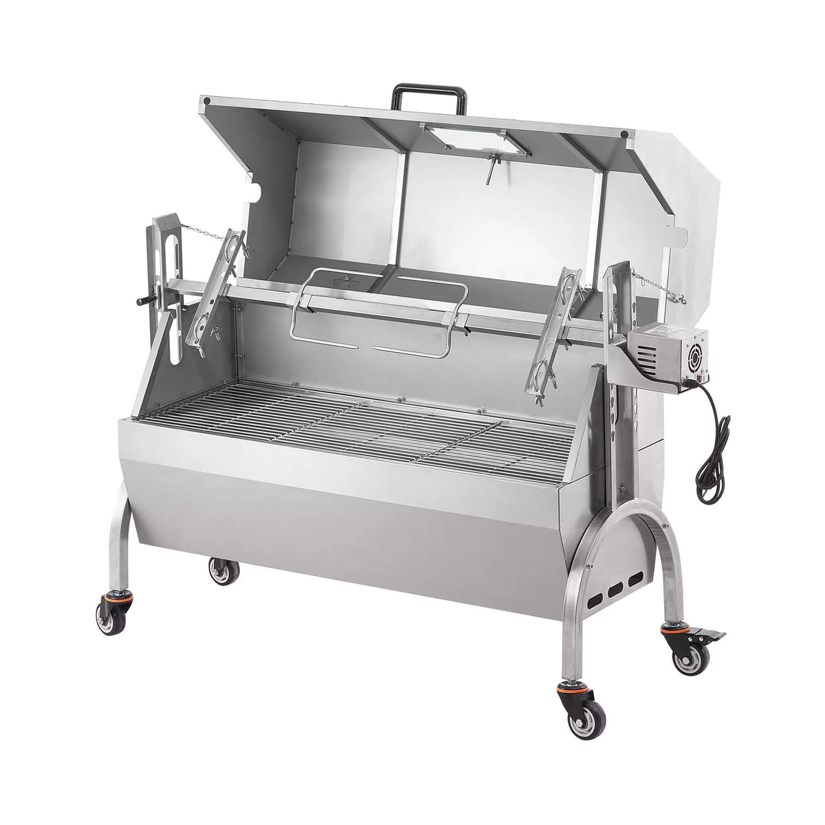 Heavy-Duty 52W Spit Roaster Rotisserie BBQ Grill For Pig, Lamb And Chicken