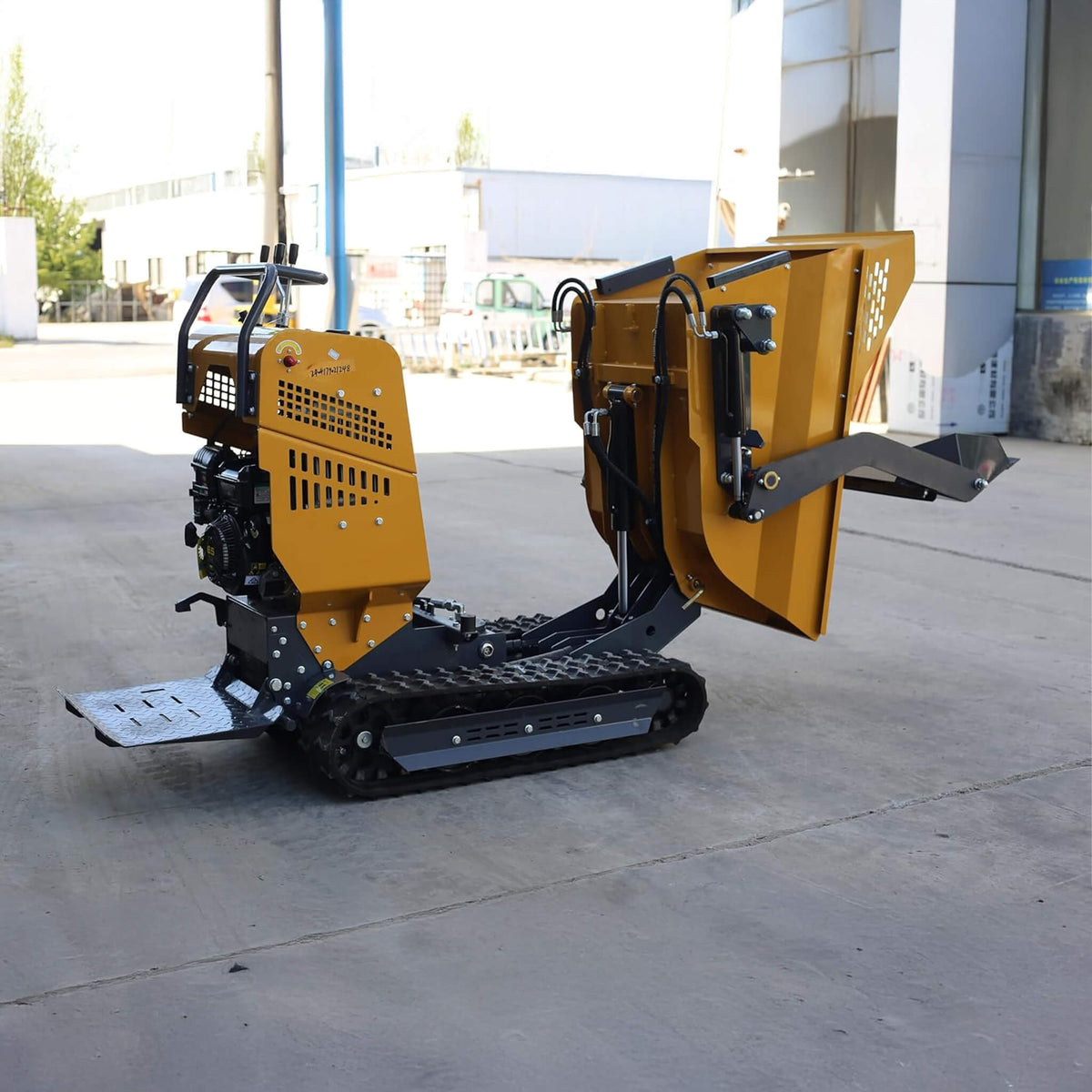Heavy-Duty 6.5HP 1100LBS Tracked Hydraulic Dumper With Shovel