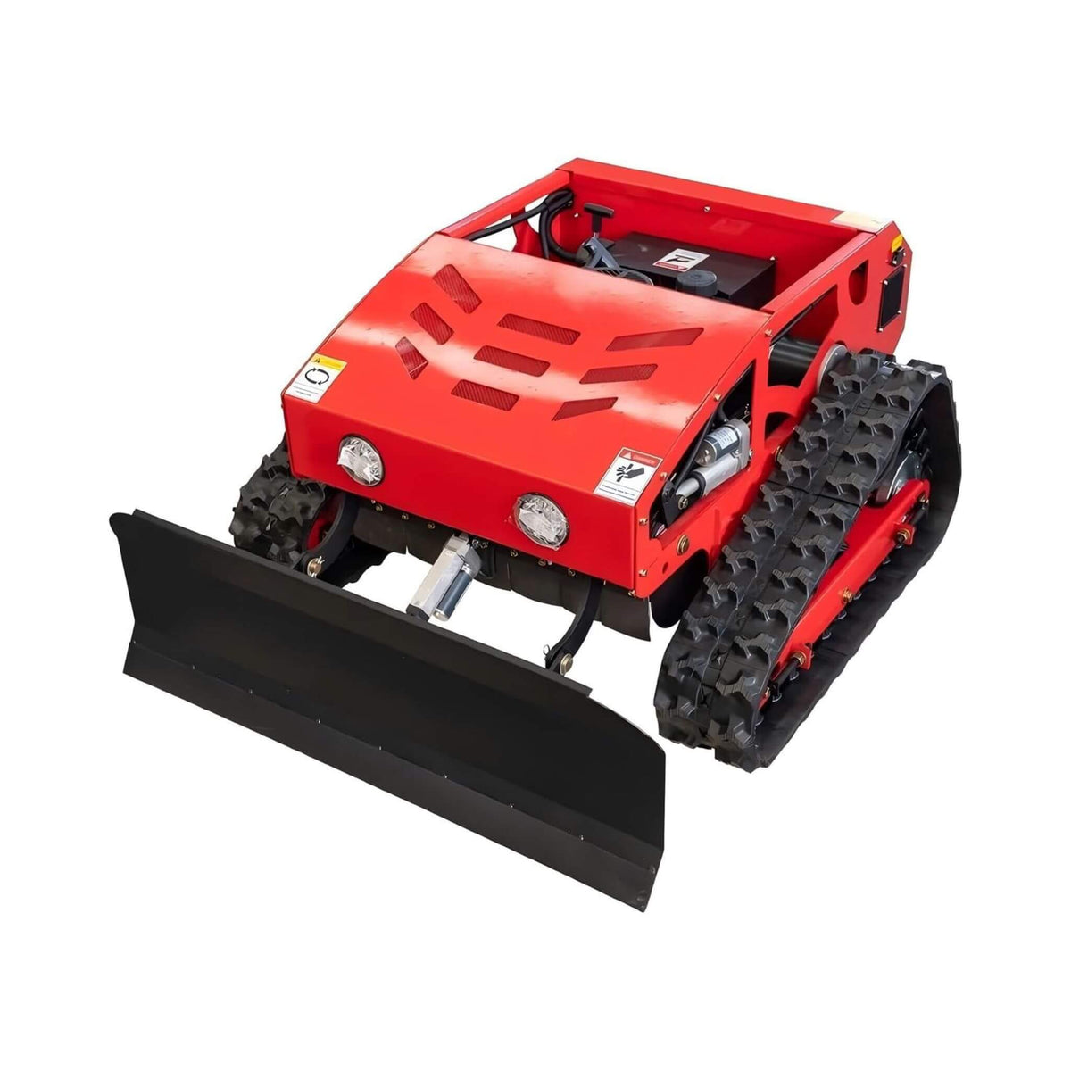 Heavy-Duty 9HP Commercial Remote-Controlled Oil-Electric Hybrid Track Drive With Plow