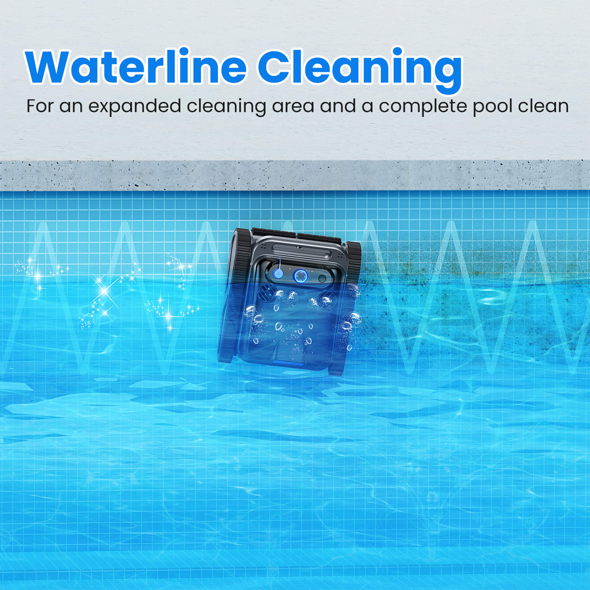 Heavy-Duty Cordless Wall Climbing Robotic Pool Vacuum Cleaner (SAK80239)