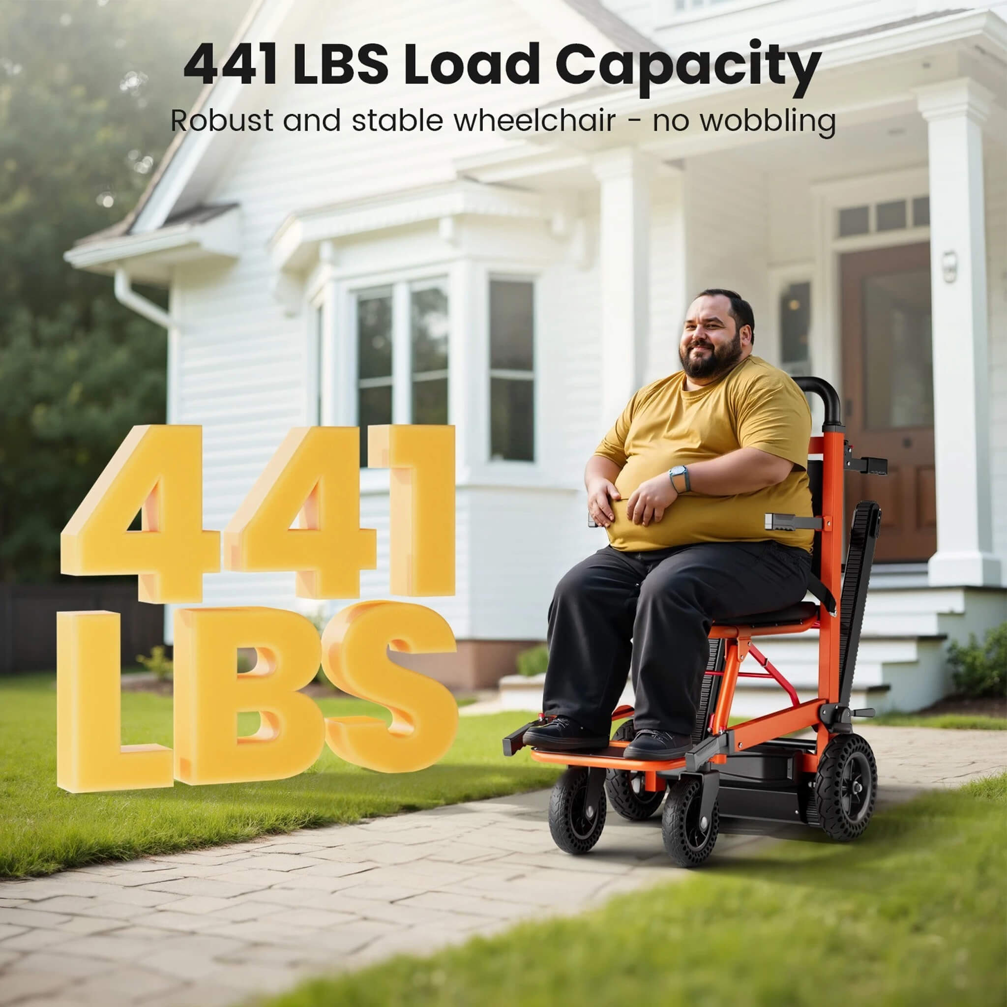 Motivo Heavy-Duty 440LBS Motorized Stair Climbing Wheelchair