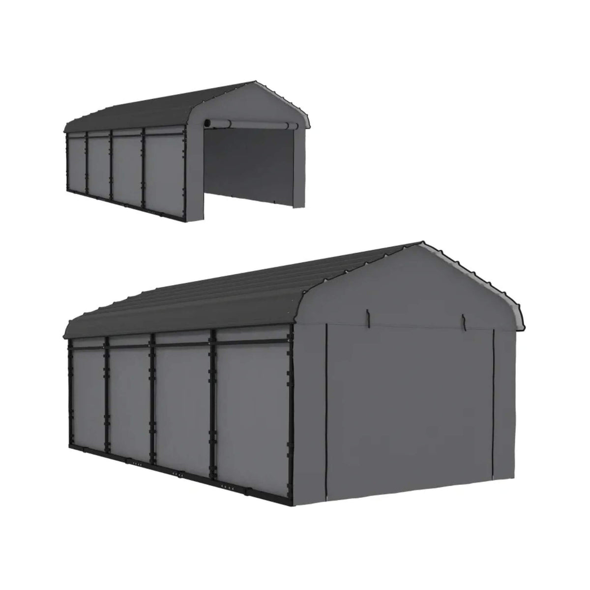 Heavy-Duty Outdoor Weather-Resistant Metal Carport Canopy