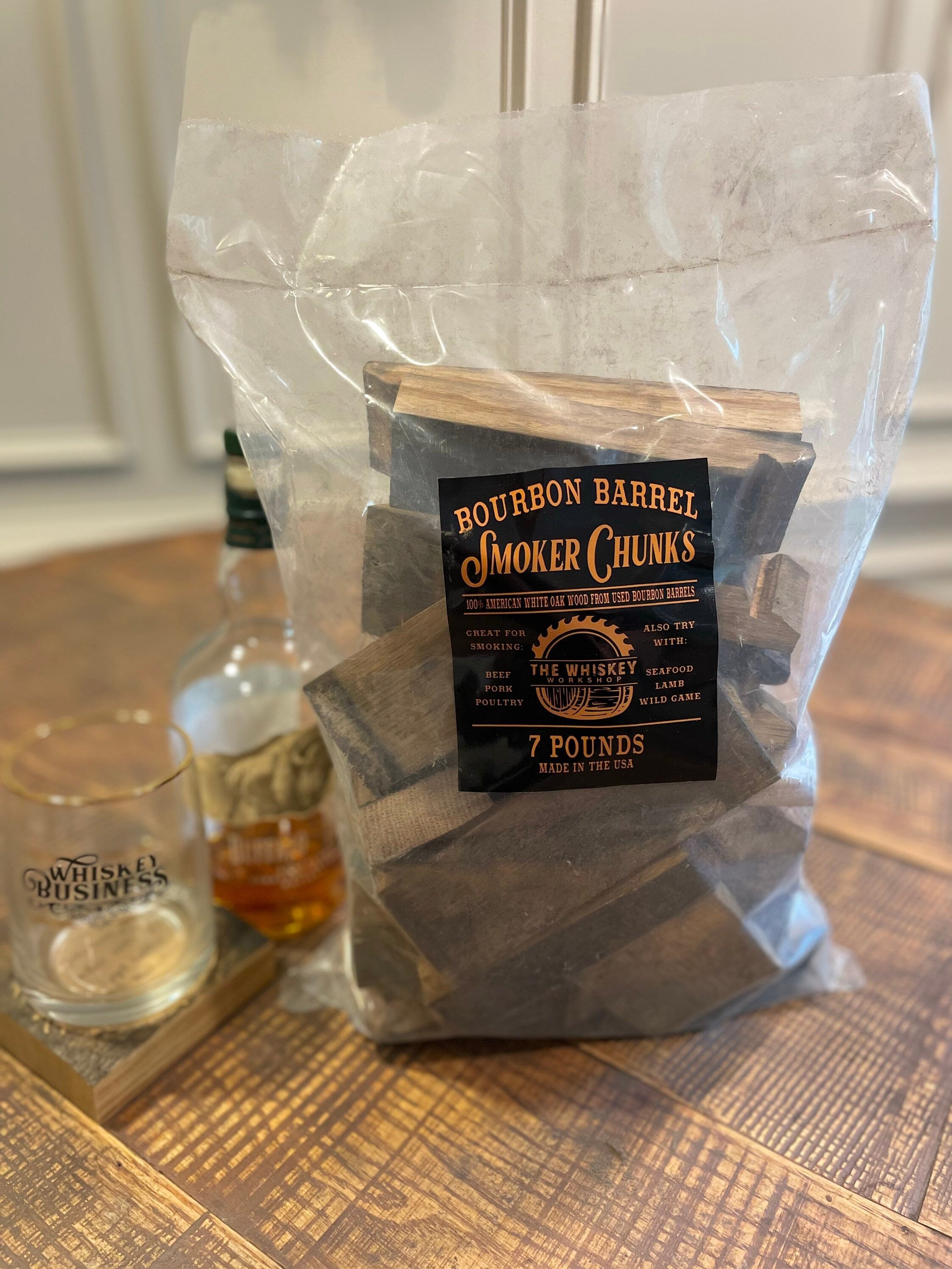 Bourbon Barrel Smoker Chunks- 7 pound bag