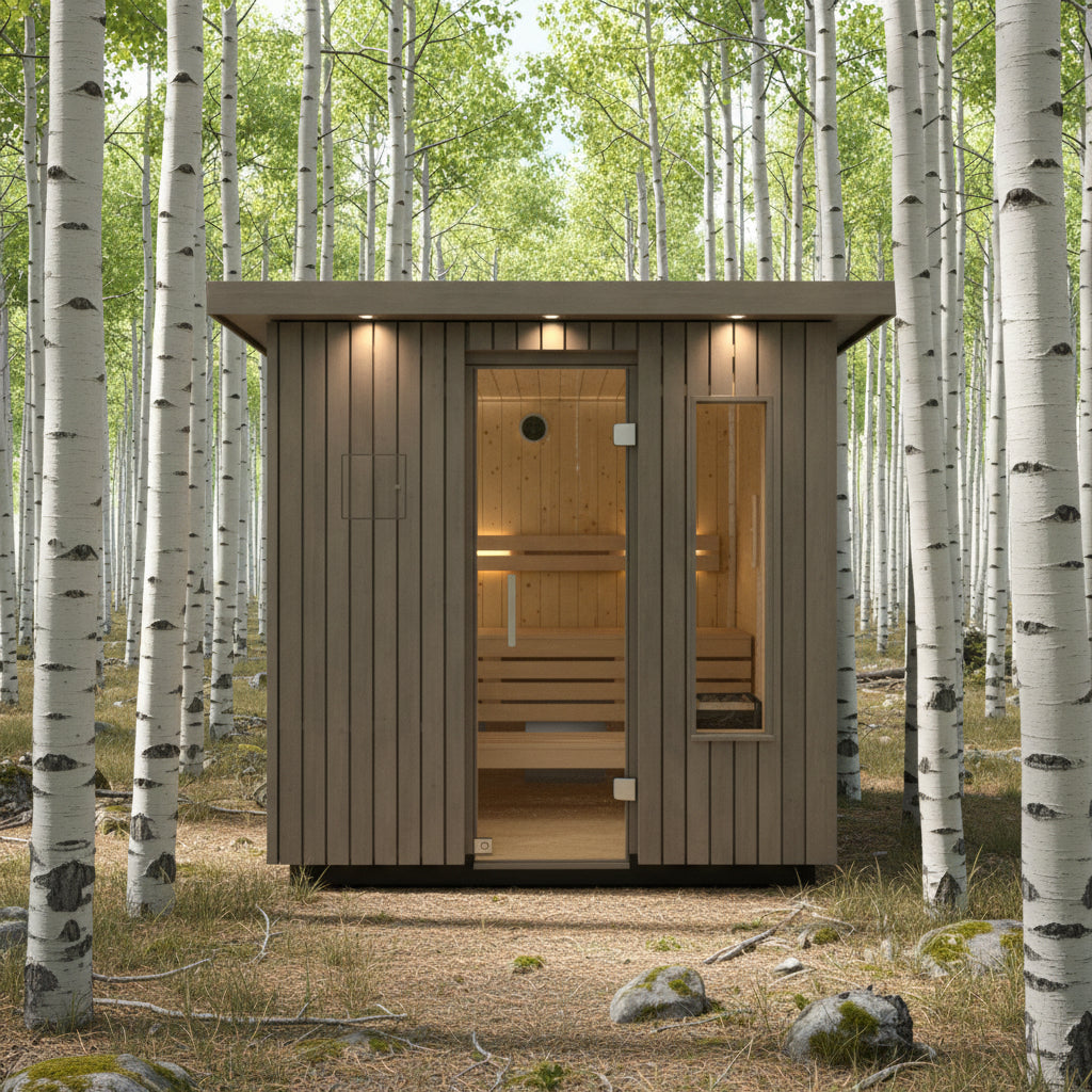 Kohler C2 Outdoor Weathered Gray Spruce Sauna Kit (SAK39184)