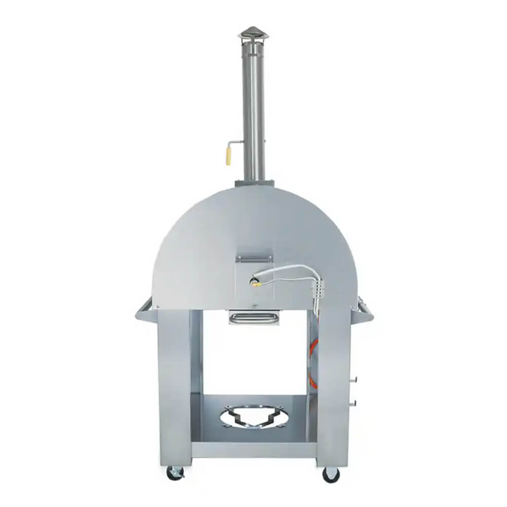 KoKoMo Grills Premium 32-Inch Stainless Steel Dual Fuel Gas Or Wood Fired Pizza Oven