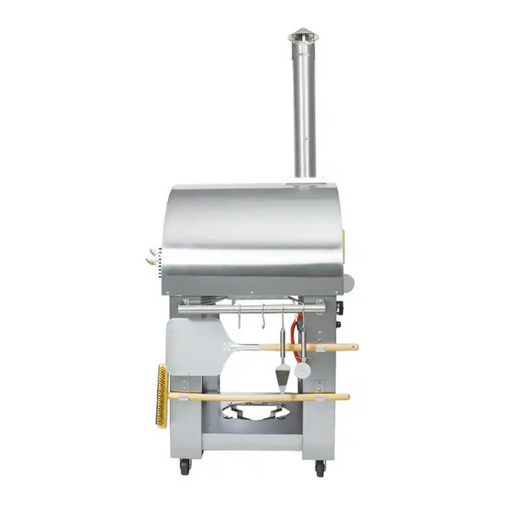 KoKoMo Grills Premium 32-Inch Stainless Steel Dual Fuel Gas Or Wood Fired Pizza Oven