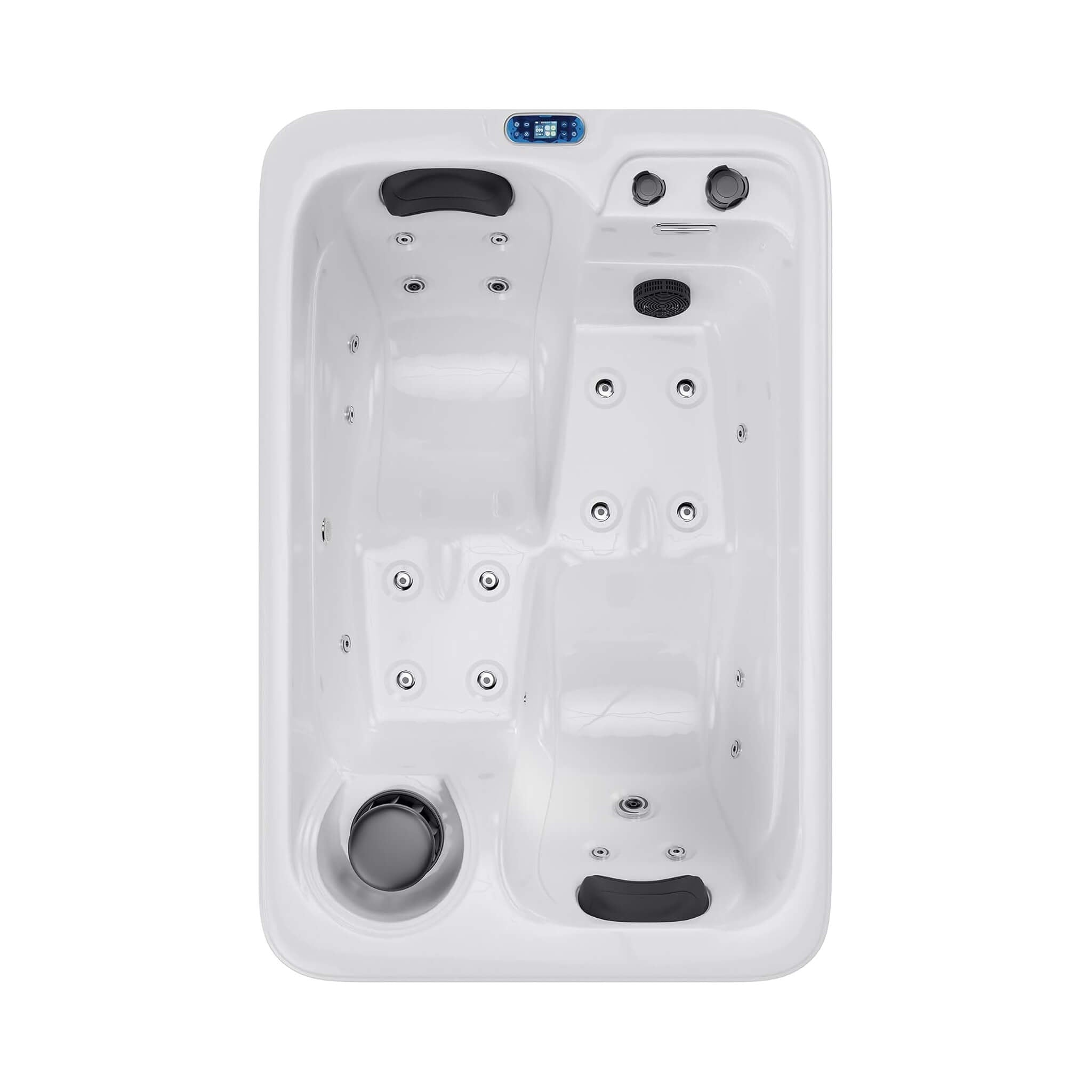 Nuvia Premium 2-Person Outdoor Hot Tub W/ 15 Stainless Steel Jets