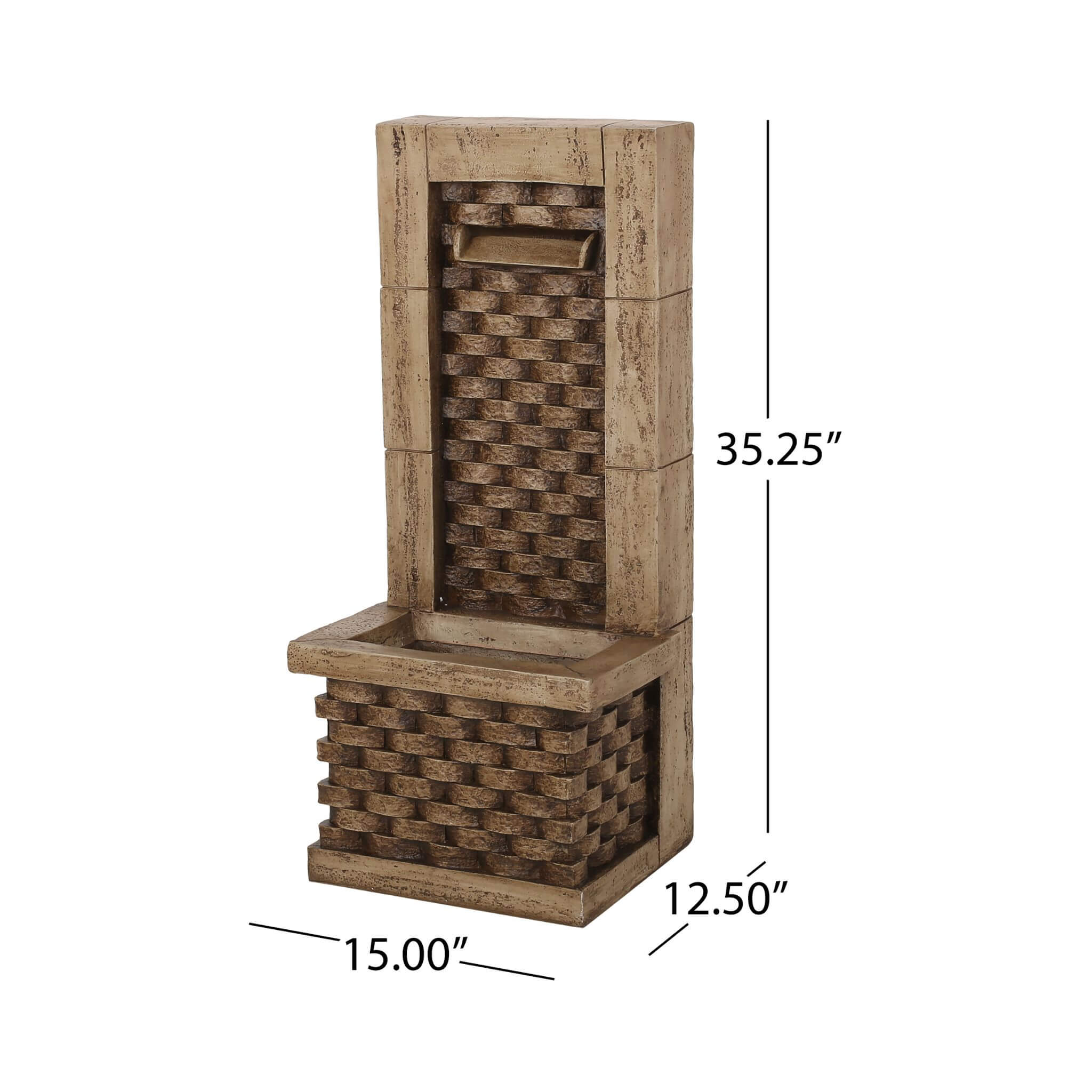 Premium 35-Inch Hand-Crafted Weather-Resistant Waterfall Fountain With LED Lights (SAK86757)