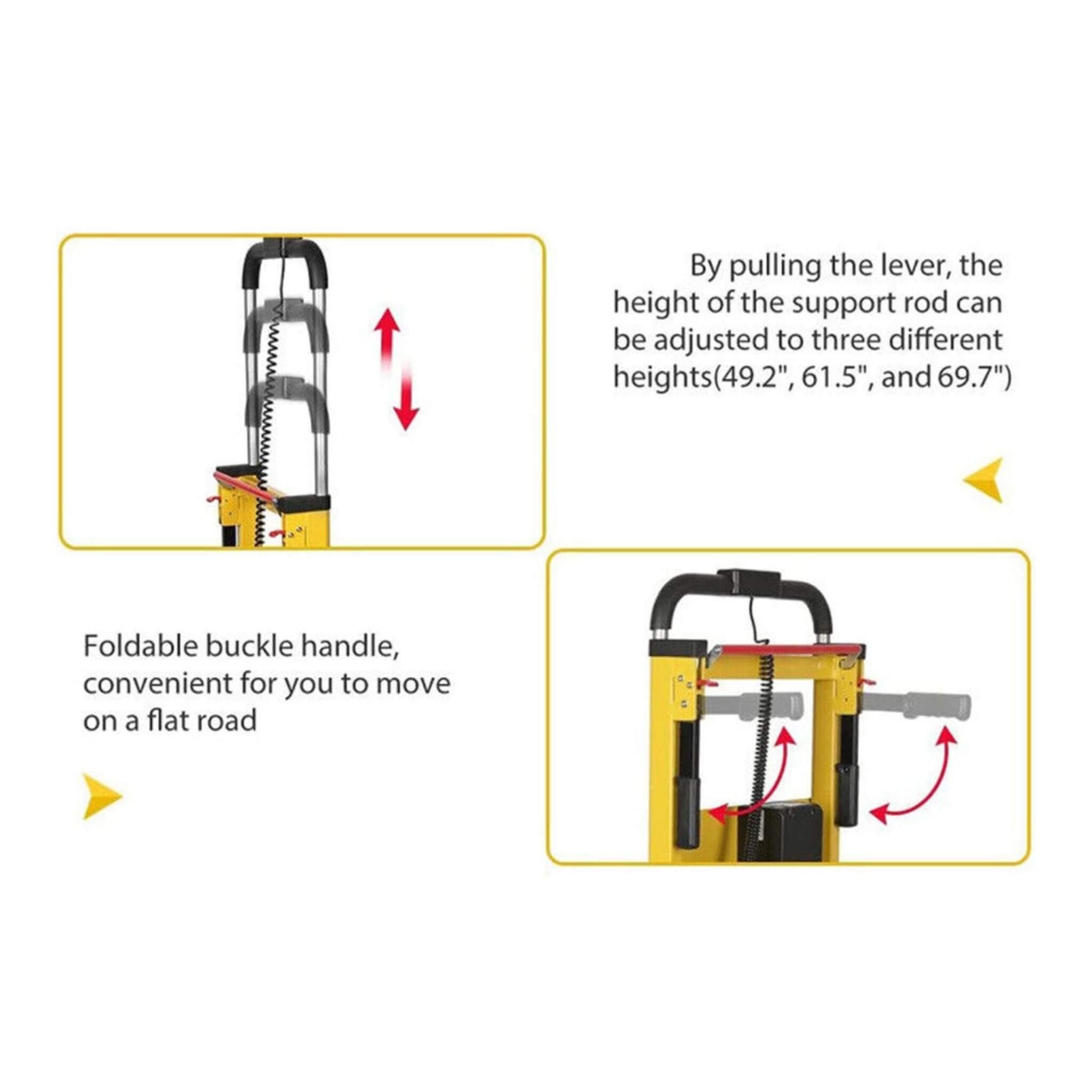 Premium 440LBS Electric Stair Climbing Dolly Hand Truck Folding Cart With Wheels