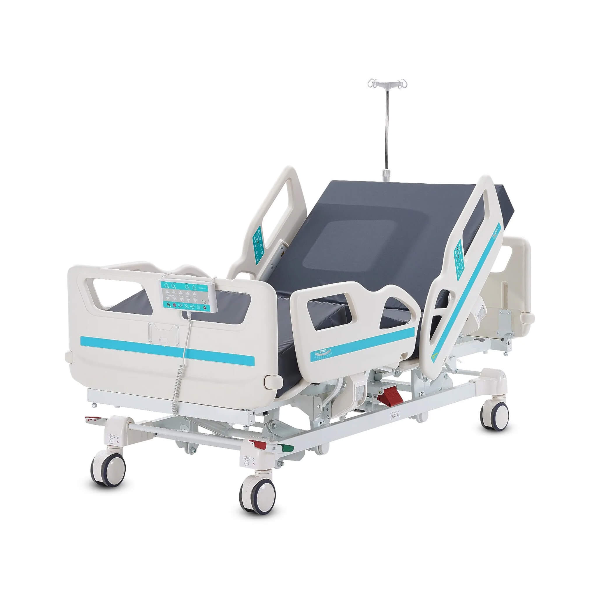 Premium 5-Function Electric Adjustable Medical Hospital Bed With Cardiac Position, 550LBS