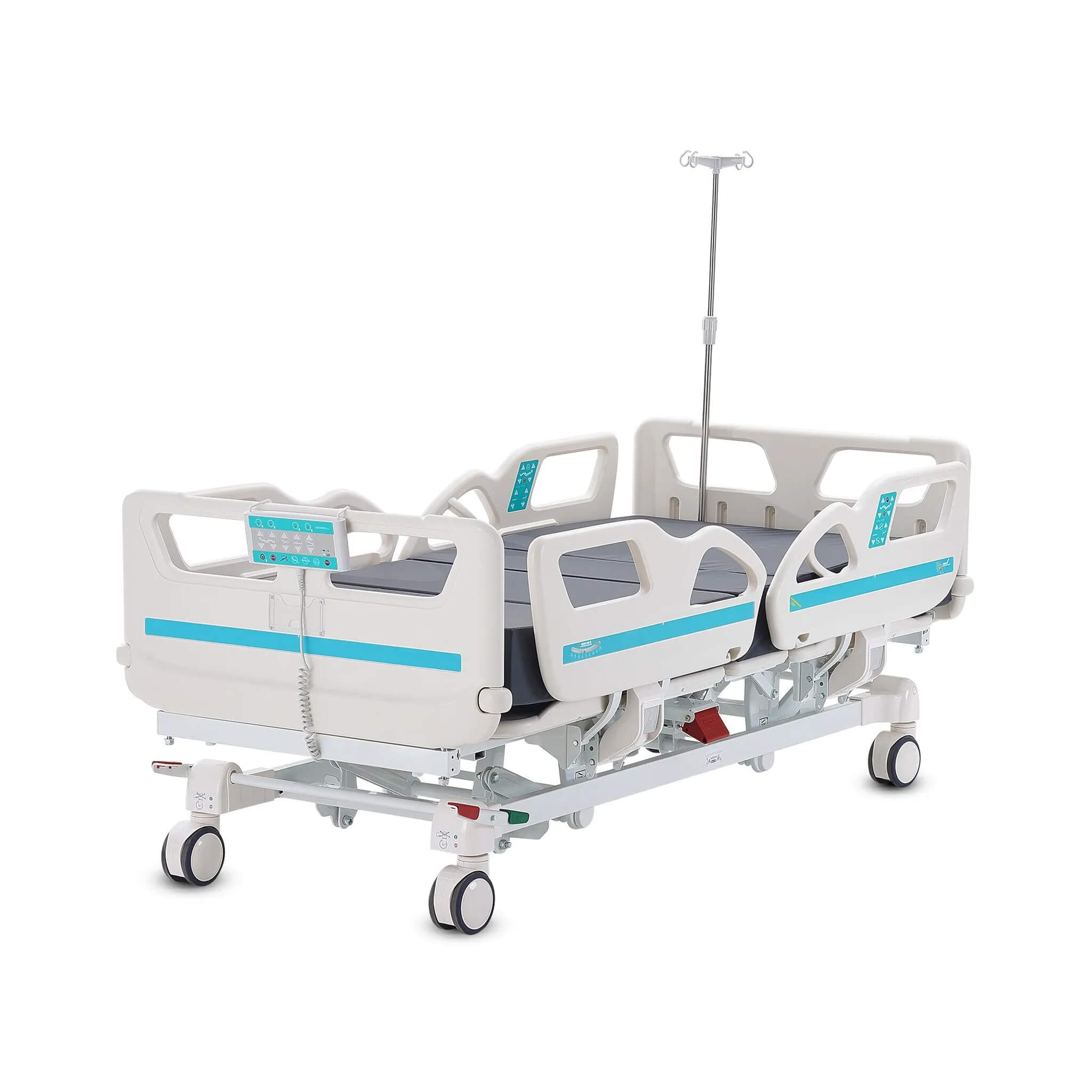 Premium 5-Function Electric Adjustable Medical Hospital Bed With Cardiac Position, 550LBS
