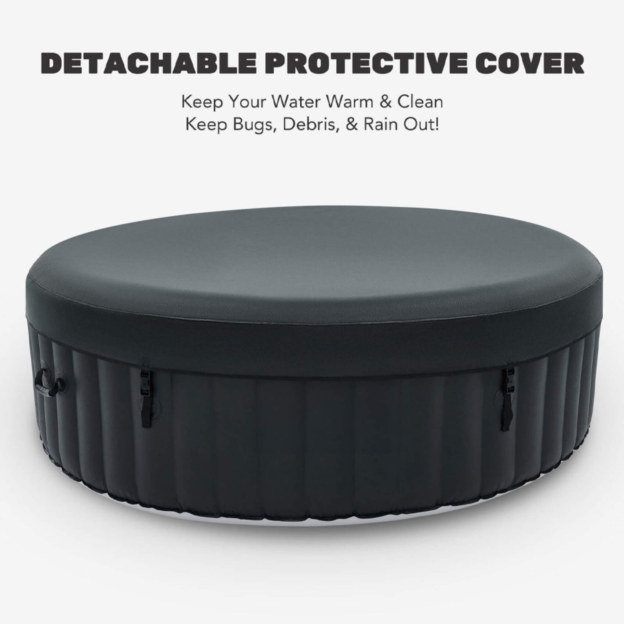 Premium Blow Up 6 Person Sauna Pool Hot Tub With 130 Jets, 7FT (SAK63510)