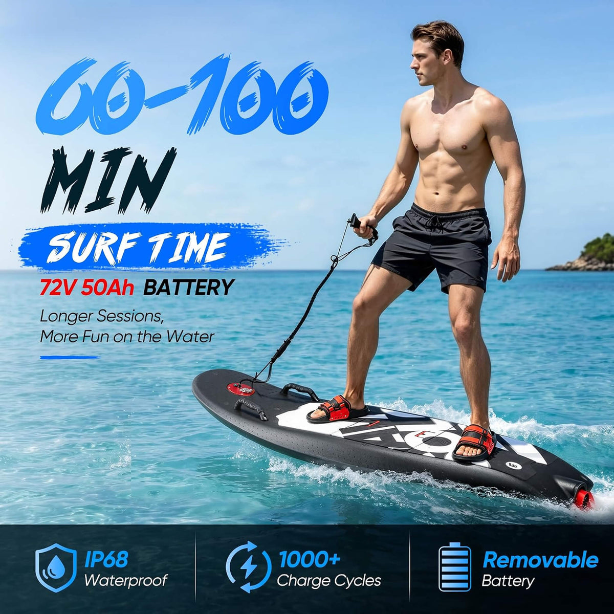 Premium Dual-Speed 12KW Self-Powered Electric Motorized Surfboard
