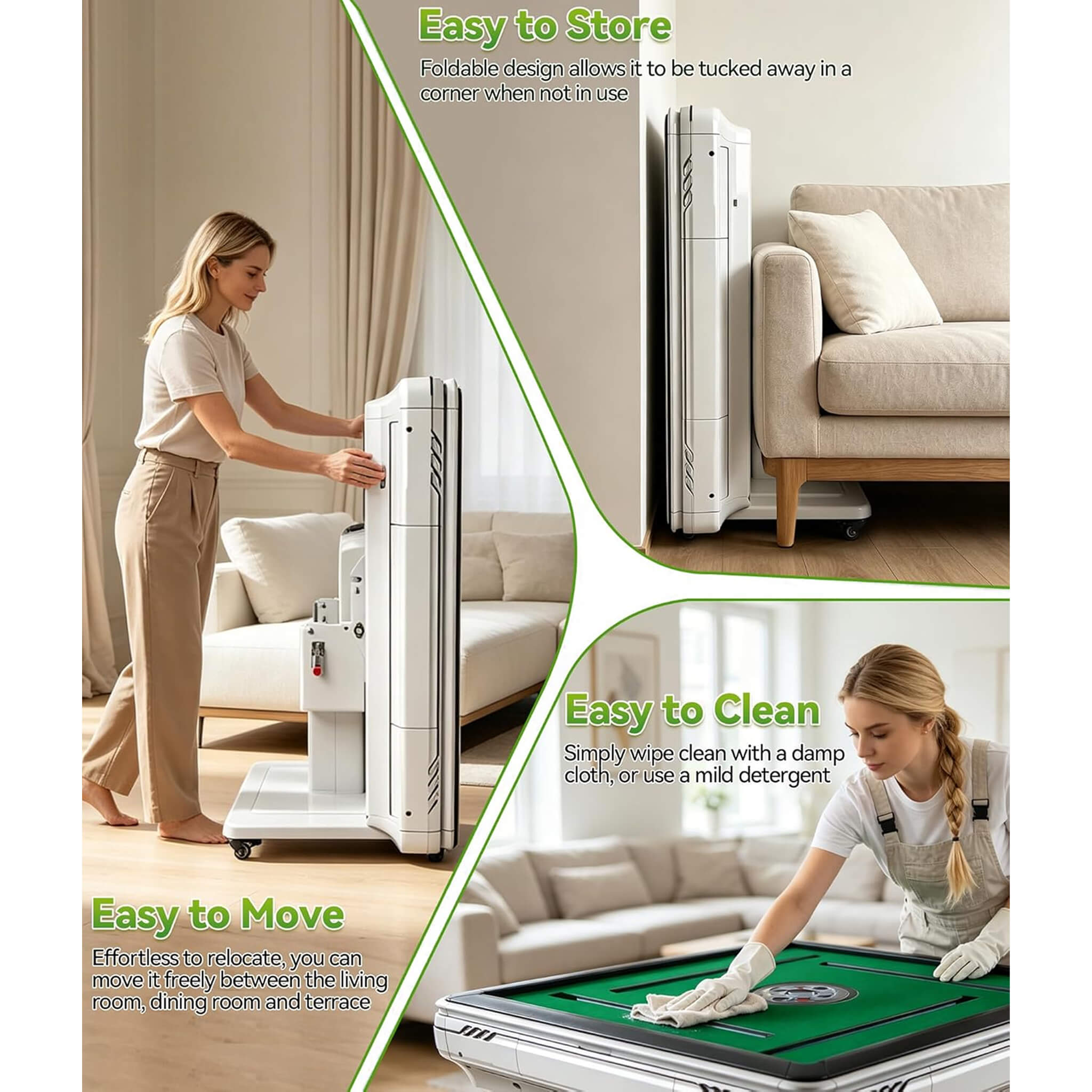 Premium Foldable 4-Player Automatic Mahjong Table With 2 Tile Sets