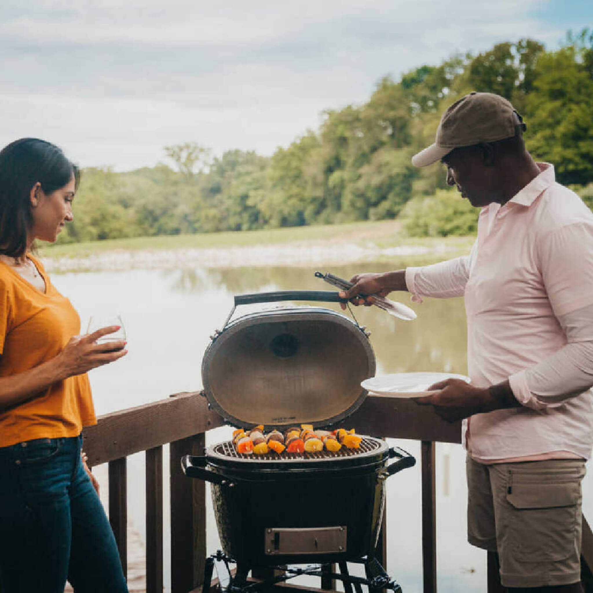 Primo Oval XXL Black Ceramic Kamado Charcoal Grill