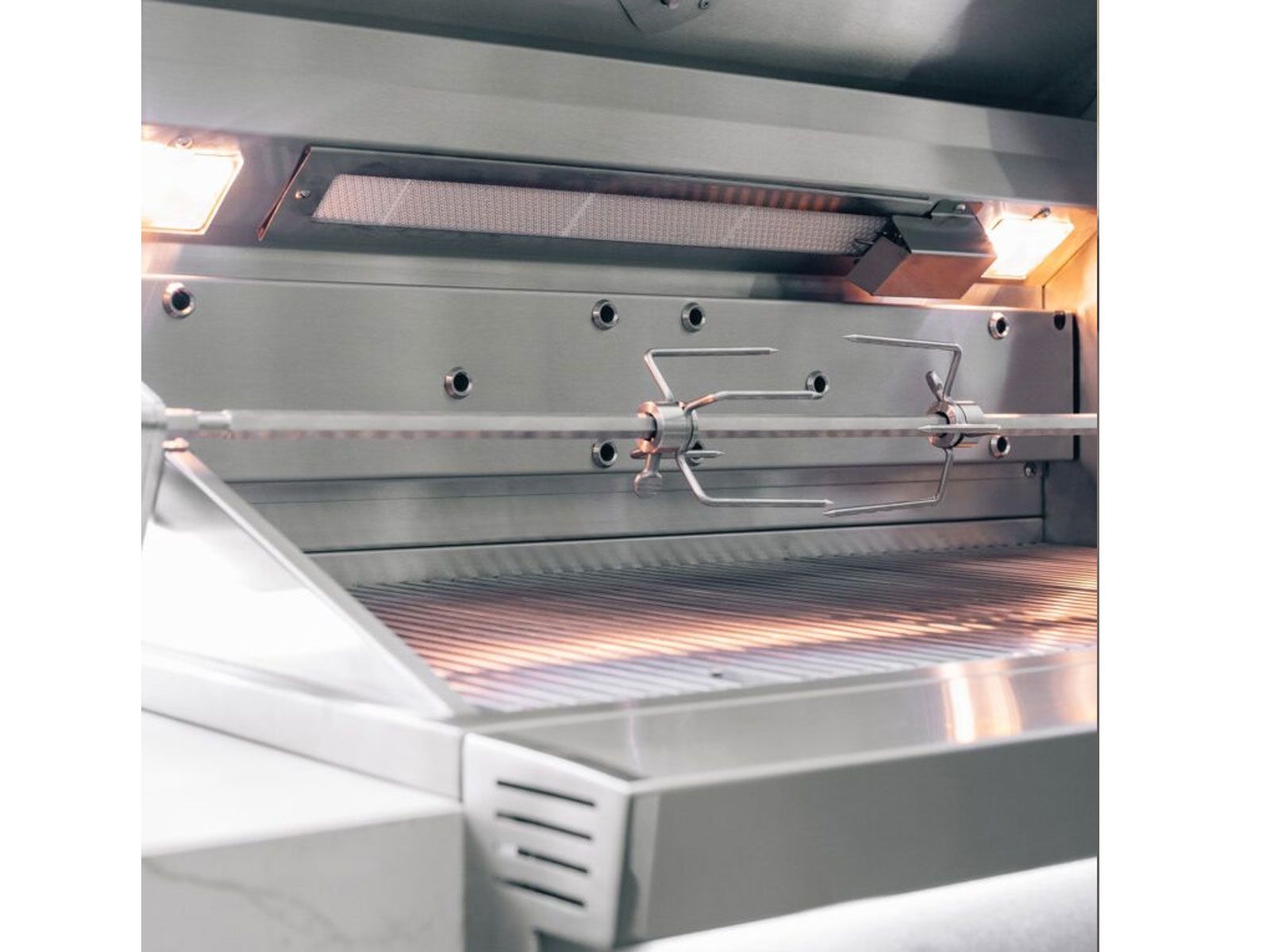 Summerset Quest 36-Inch 3-Burner Built-in Gas Grill with Rear Infrared Burner, Rotisserie Kit & Drop-In Griddle Plate