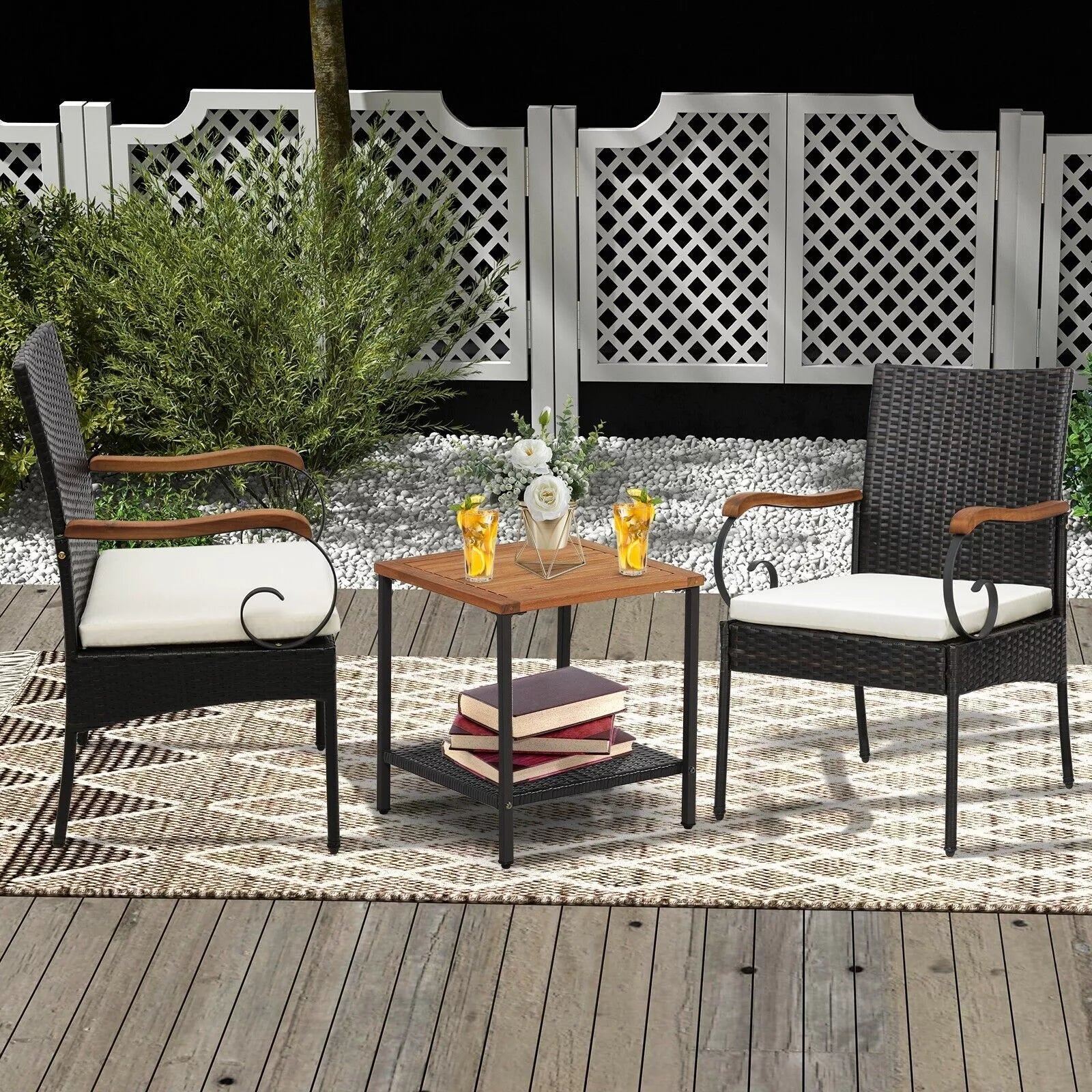 Mclean Rattan Garden Chair (Set of 2)