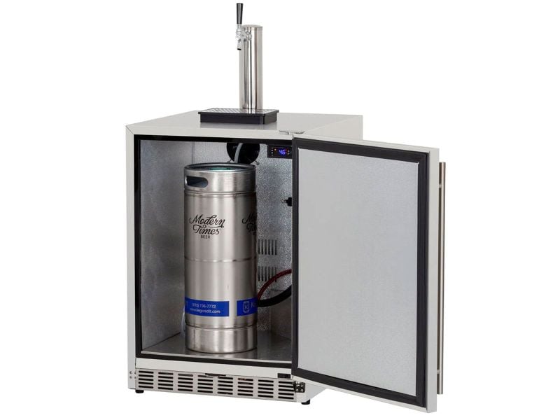 TrueFlame 24-Inch 6.6C Deluxe Single, Double or No Tab Outdoor Kegerator
