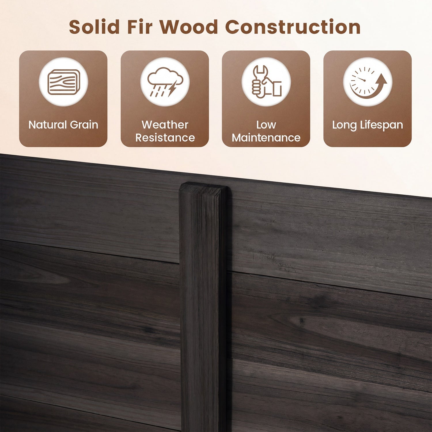 3-Panel Outdoor Privacy Fence for AC Units & Equipment