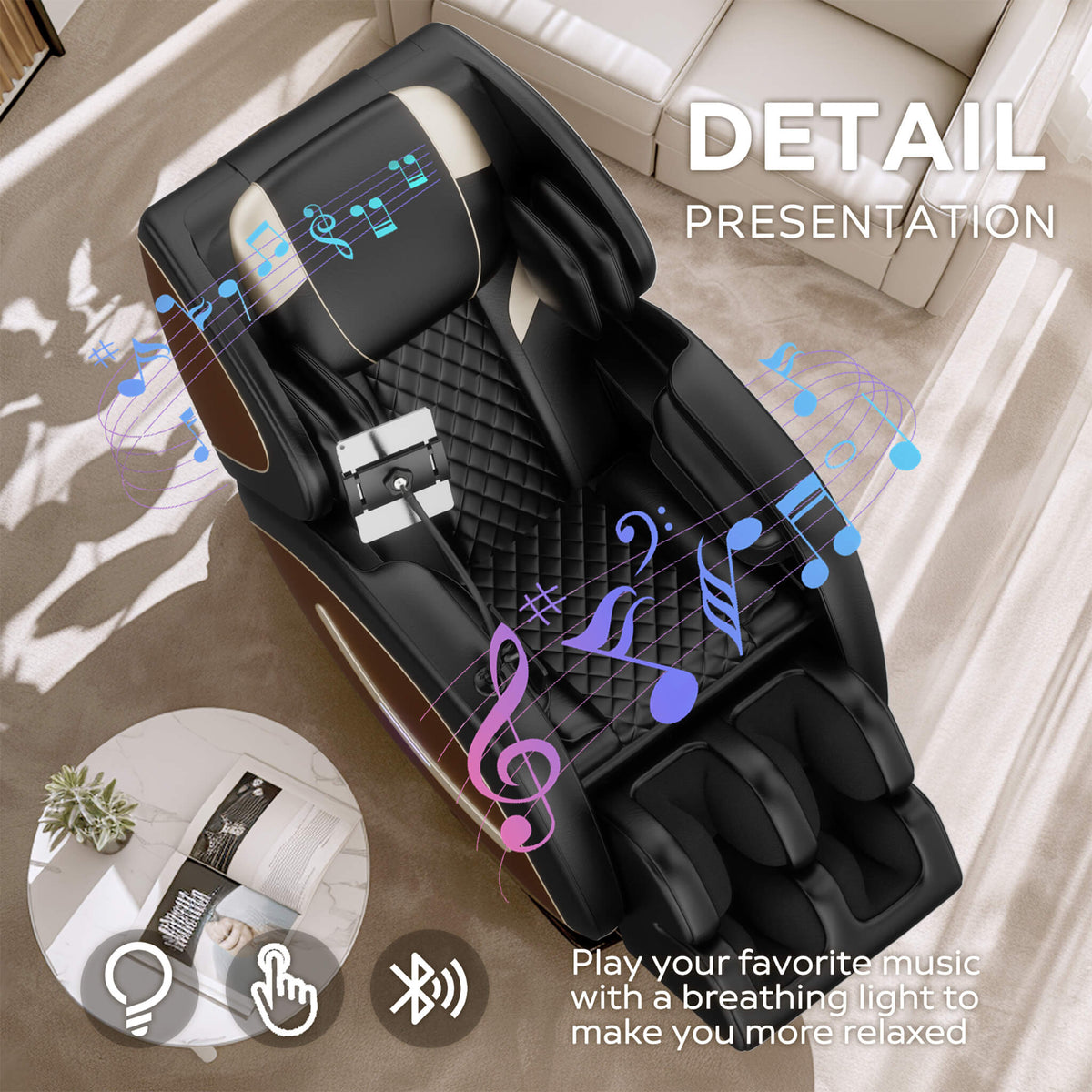 Sovereign Zero-Gravity Massage Chair With Six Massage Rollers