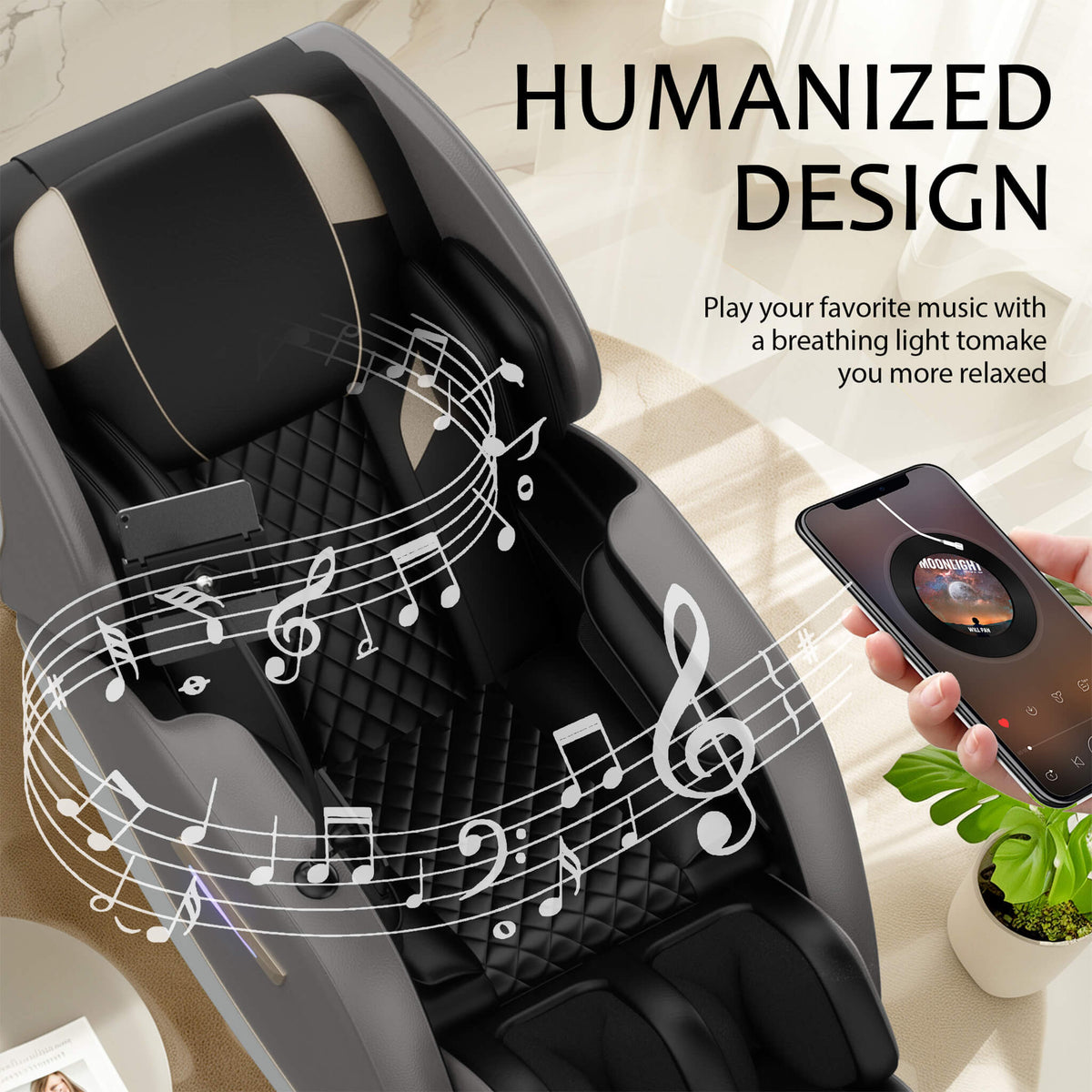 Opulence Zero-Gravity Massage Recliner Chair With Bluetooth Audio