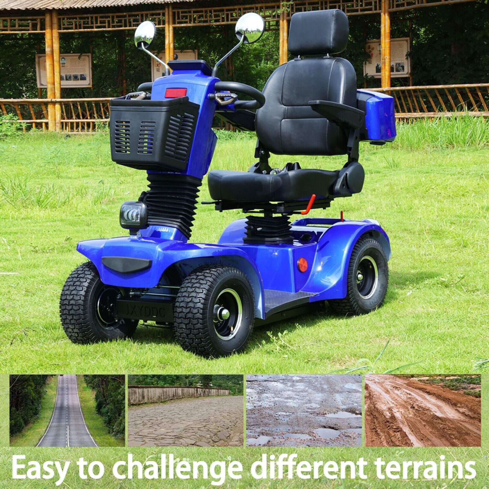 Zvg 4-Wheel Heavy-Duty 500W 48V20AH Electric All-Terrain Mobility Scooter