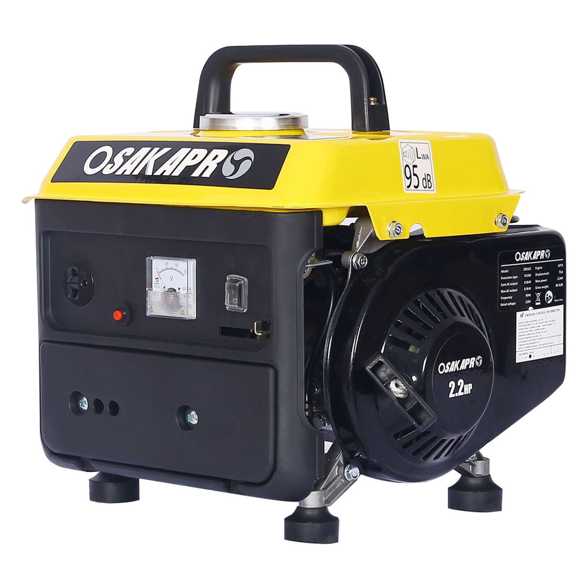 Portable Outdoor Generator with Low Noise - Yellow