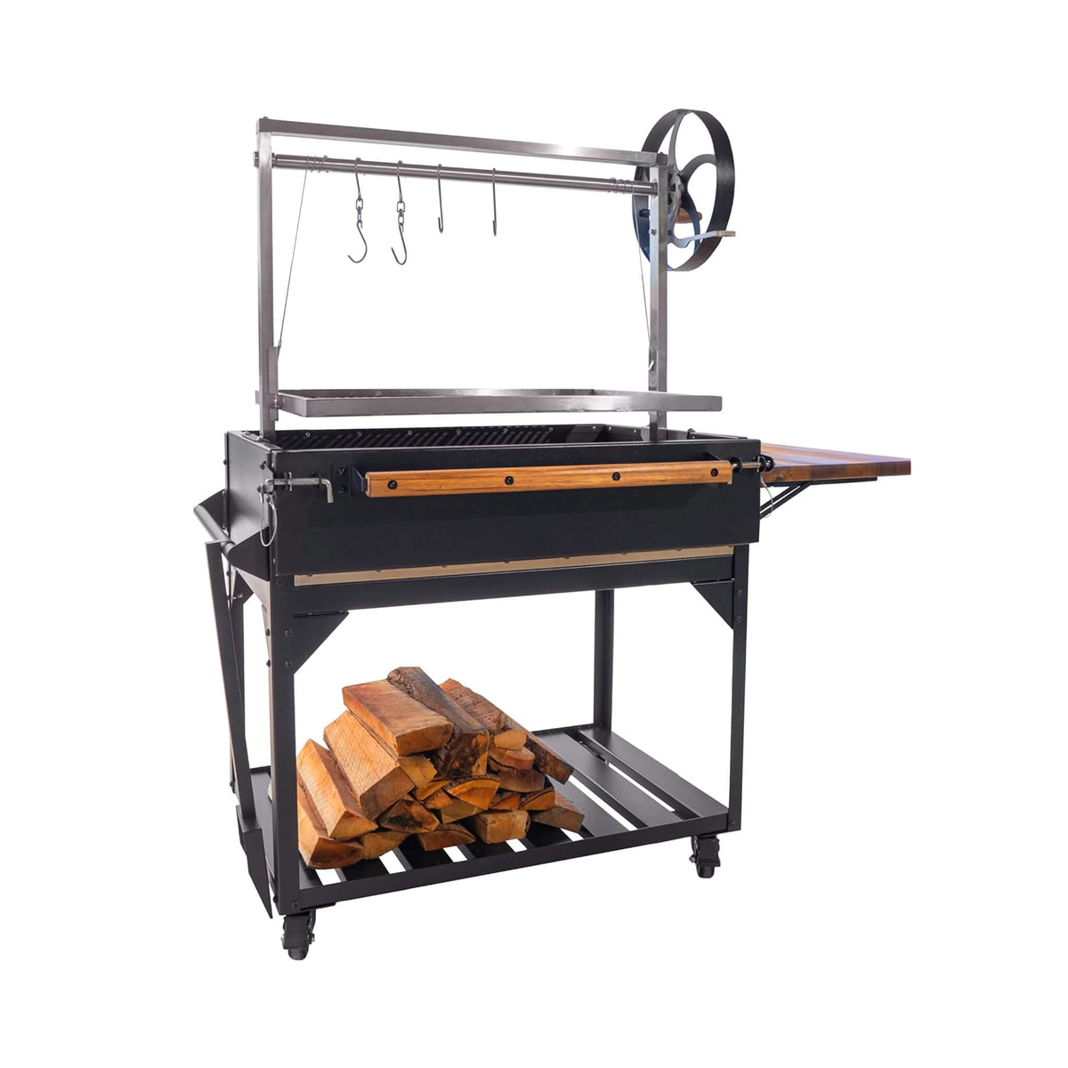Heavy-Duty Argentine Santa Maria Heritage Wood Fire And Charcoal BBQ Grill [04X02FT]
