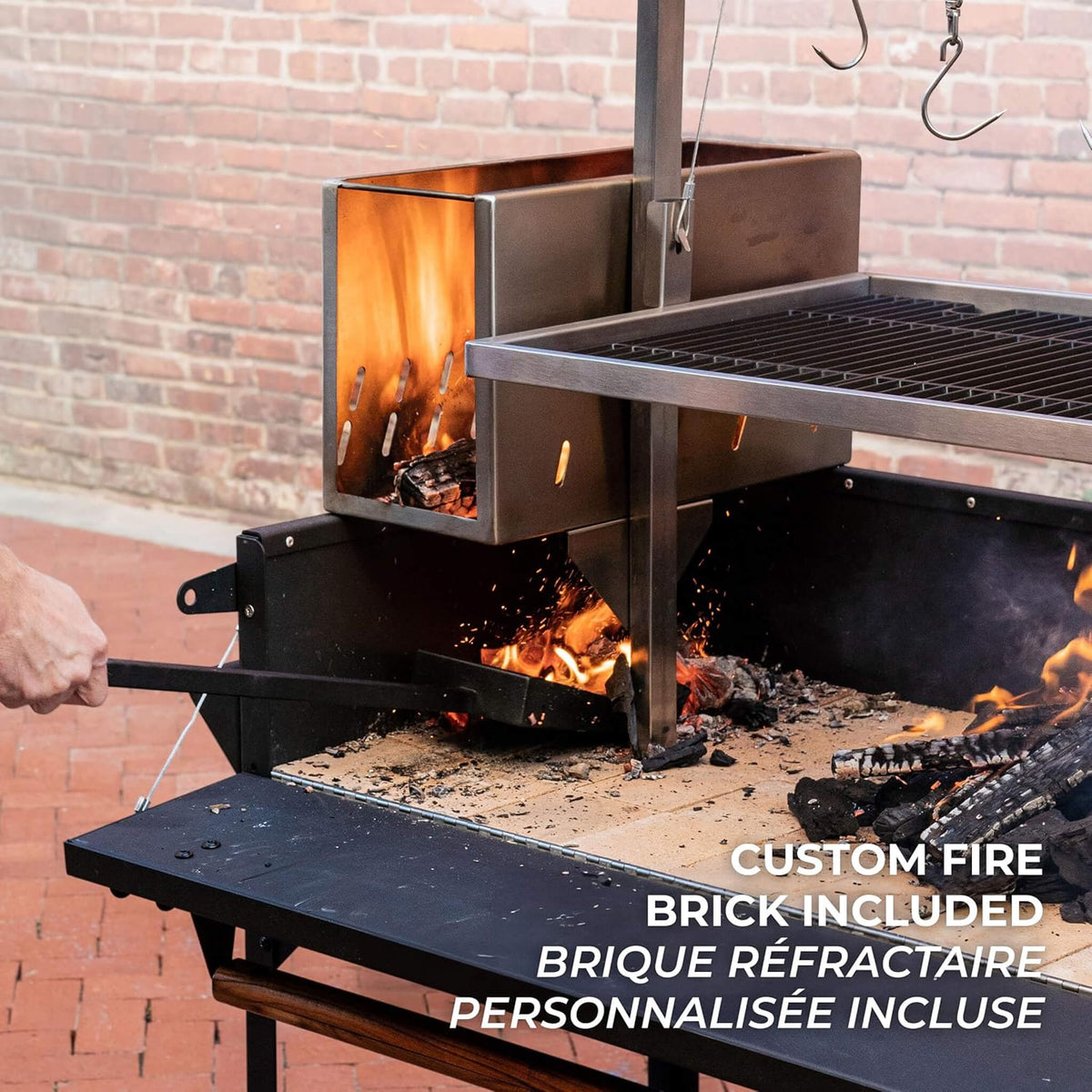 Heavy-Duty Argentine Santa Maria Wood Fire And Charcoal BBQ Grill With Brasero [05X02FT]