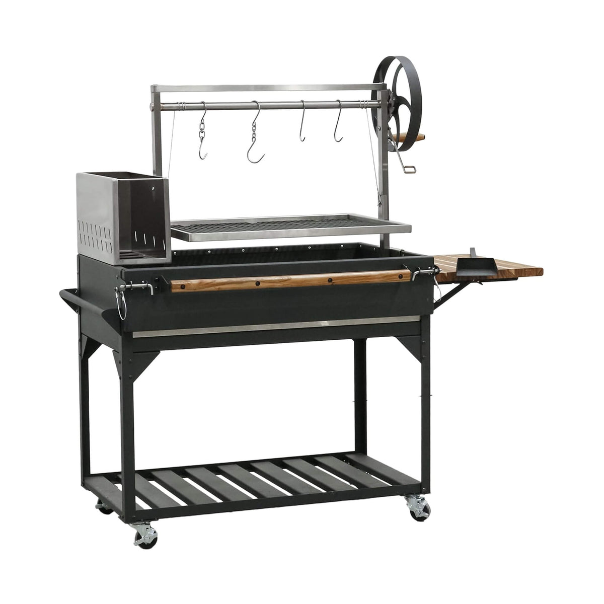Heavy-Duty Argentine Santa Maria Wood Fire And Charcoal BBQ Grill With Brasero [05X02FT]