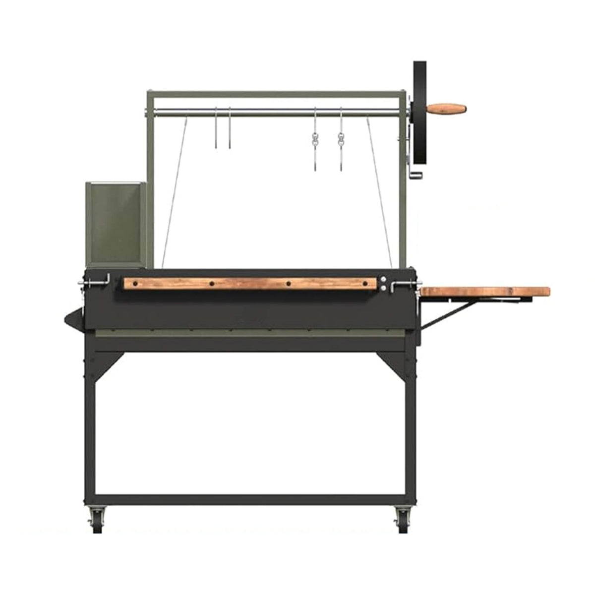 Heavy-Duty Argentine Santa Maria Wood Fire And Charcoal BBQ Grill With Brasero [05X02FT]