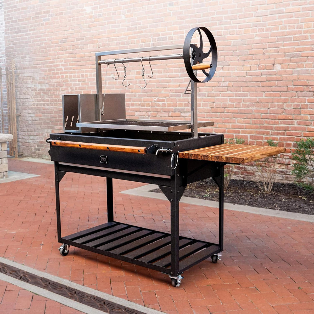 Heavy-Duty Argentine Santa Maria Wood Fire And Charcoal BBQ Grill With Brasero [05X02FT]