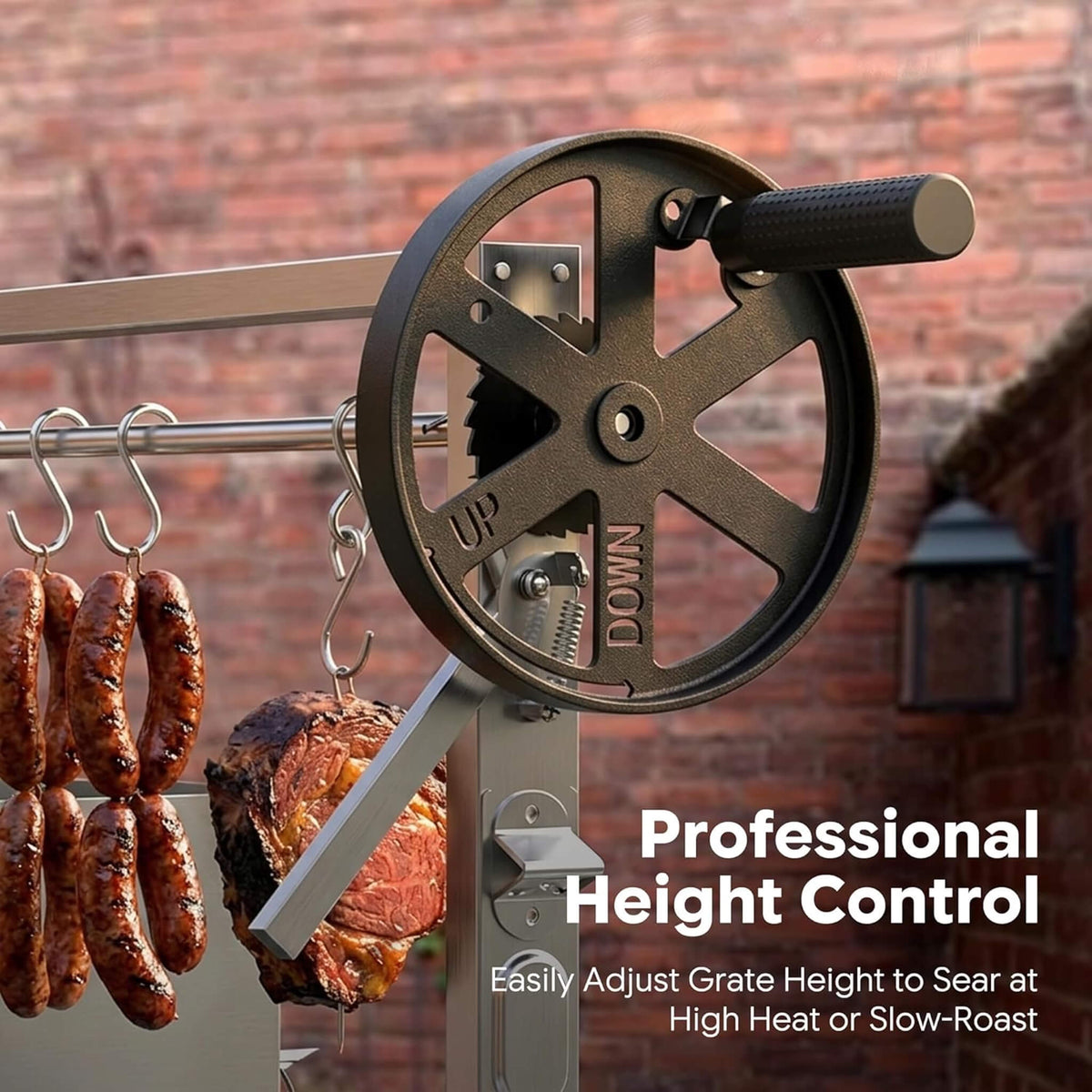[05X03FT] Heavy-Duty Argentine Santa Maria All-In-One BBQ Grill With Brasero
