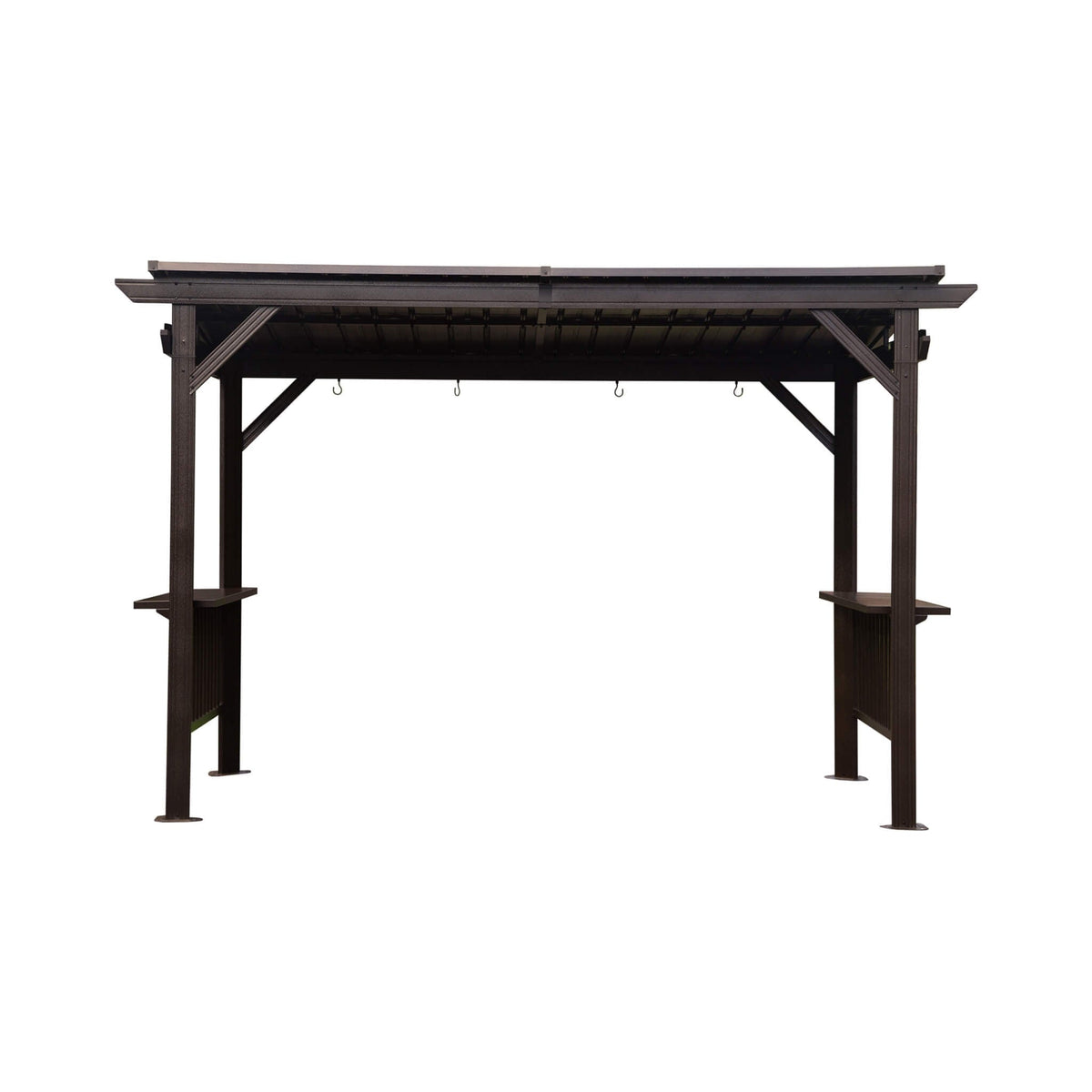 Hardtop Grill Gazebo With Steel Roof, Shelves, And Hooks [06X12FT]
