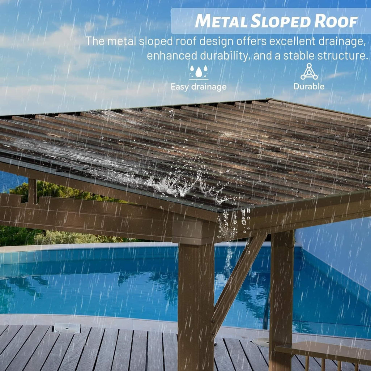 Hardtop Grill Gazebo With Steel Roof, Shelves, And Hooks [06X12FT]