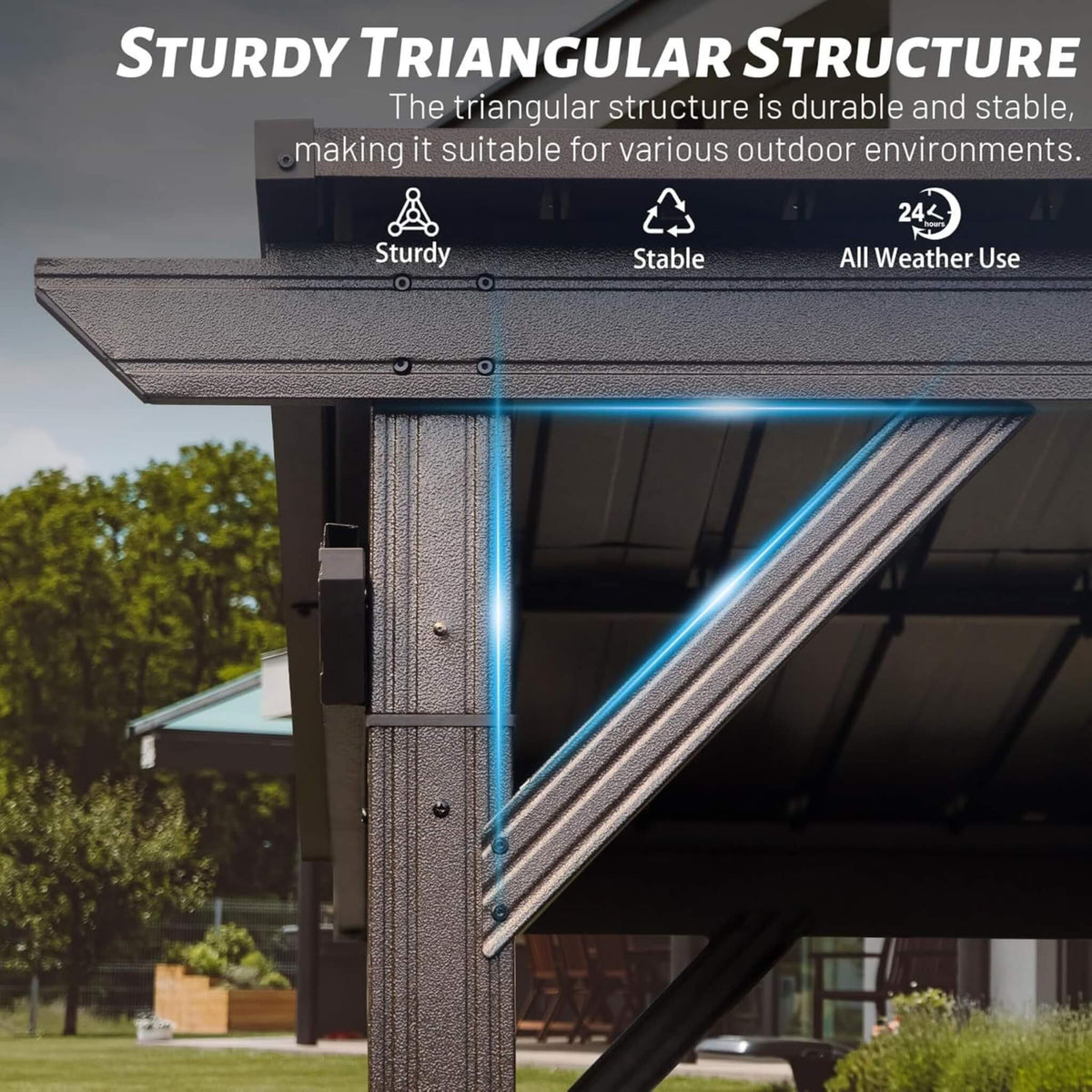 Hardtop Grill Gazebo With Steel Roof, Shelves, And Hooks [06X12FT]