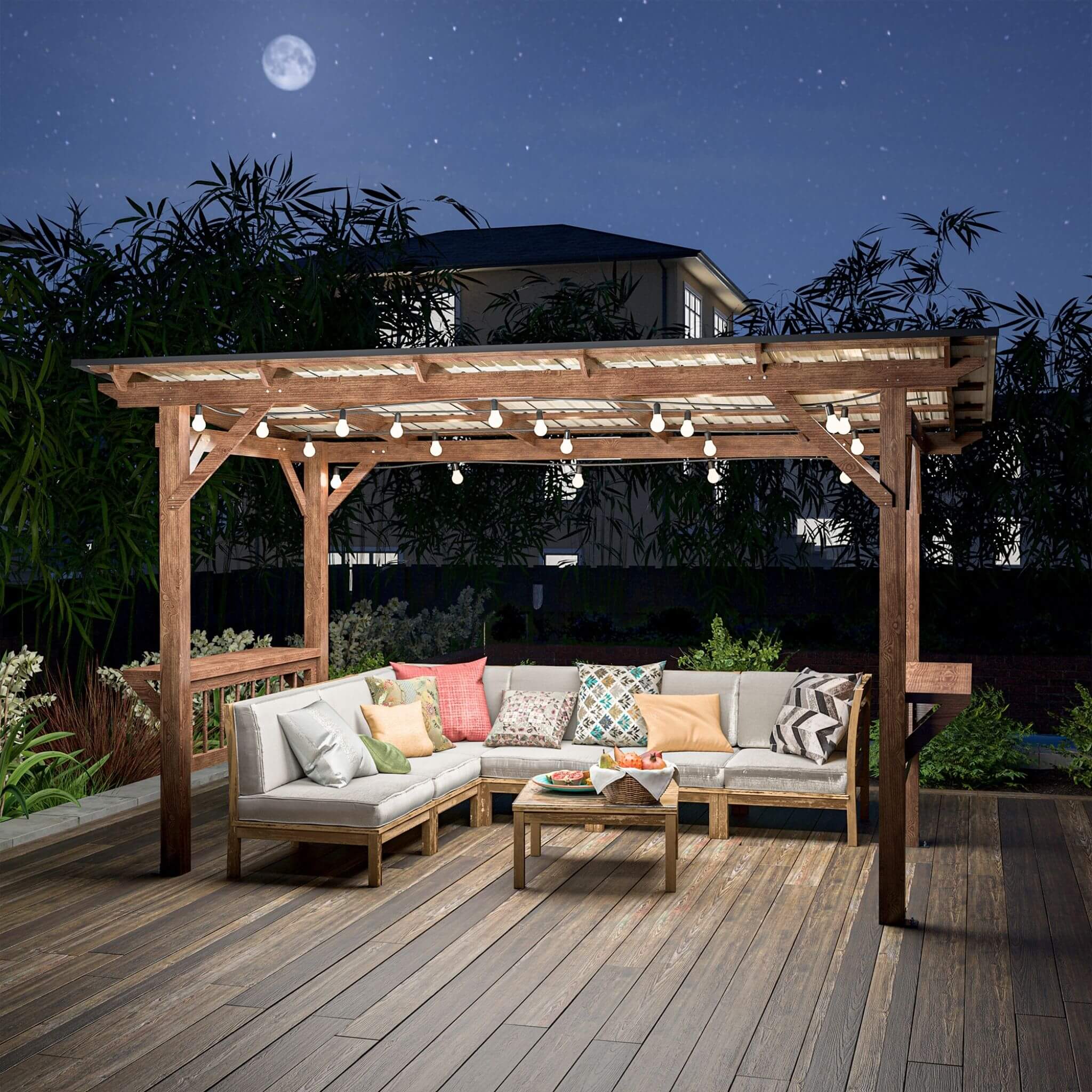 Alora Durable Outdoor Hardtop BBQ Grill Shelter Gazebo With Shelves [06X13FT]
