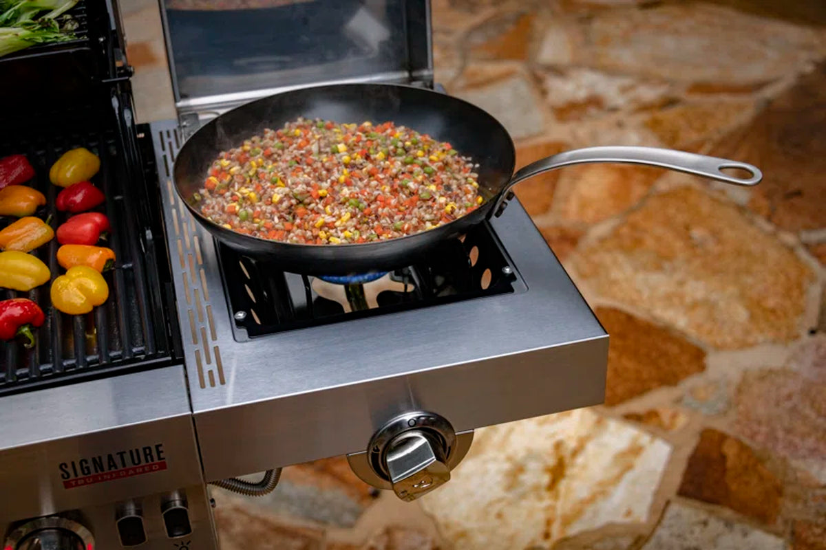 Signature Series 4-Burner Infrared Propane Gas Grill Cabinet with Side Burner