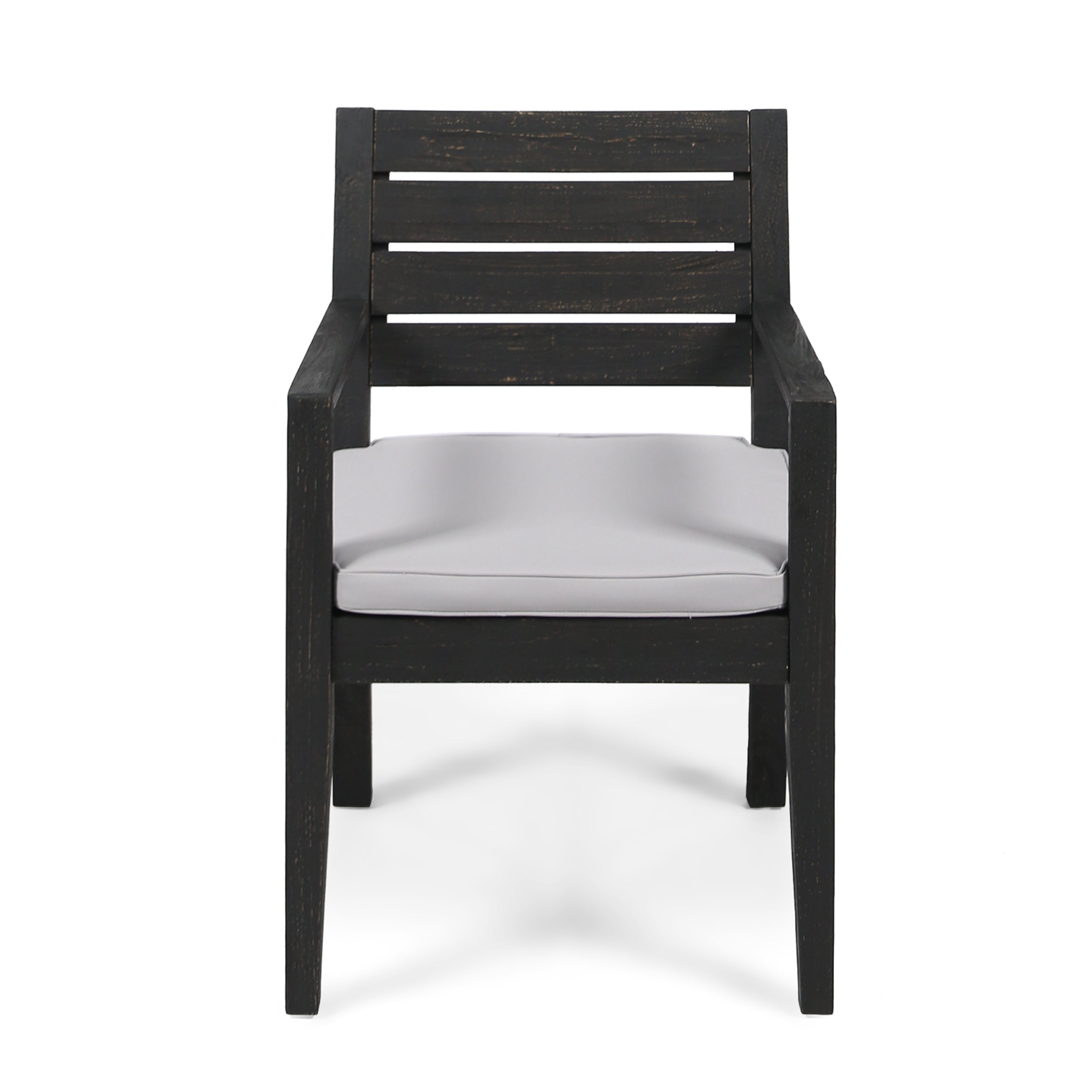 Outdoor Acacia Wood 7 Piece Expandable Dining Set, Sandblasted
