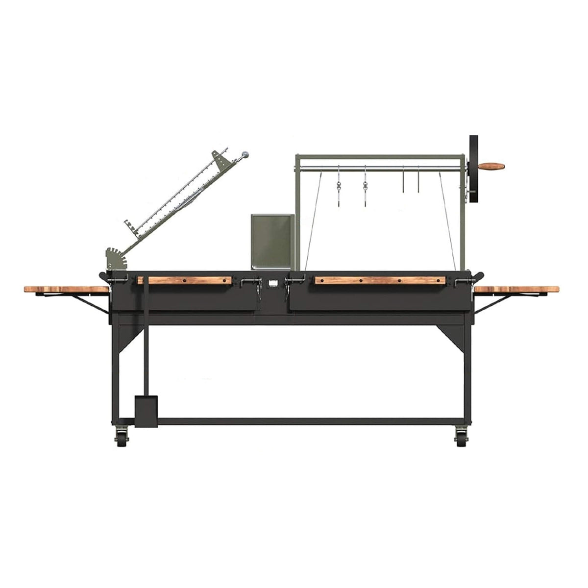 Extra-Large Argentine Santa Maria Wood Fire And Charcoal BBQ Grill With Brasero [09X02FT]