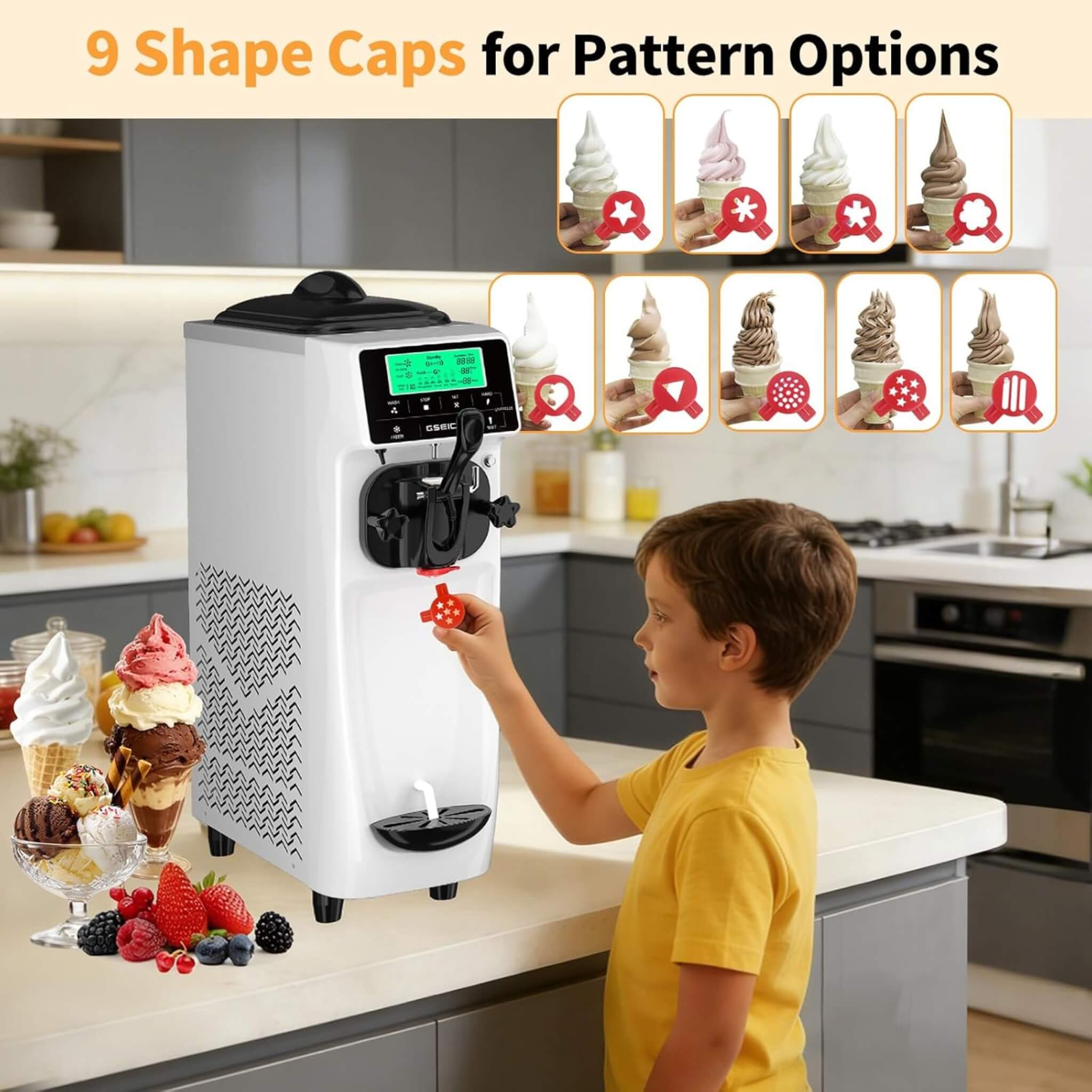 1.6-Gal Single-Flavor Soft Serve Ice Cream Maker With Pre Cool