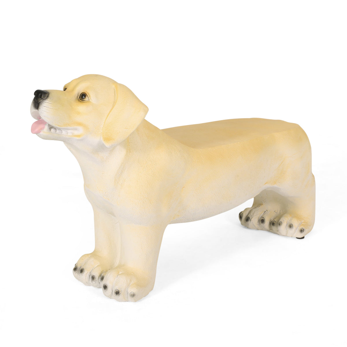 MGO Dog Bench with Labrador Design - Outdoor Light Brown