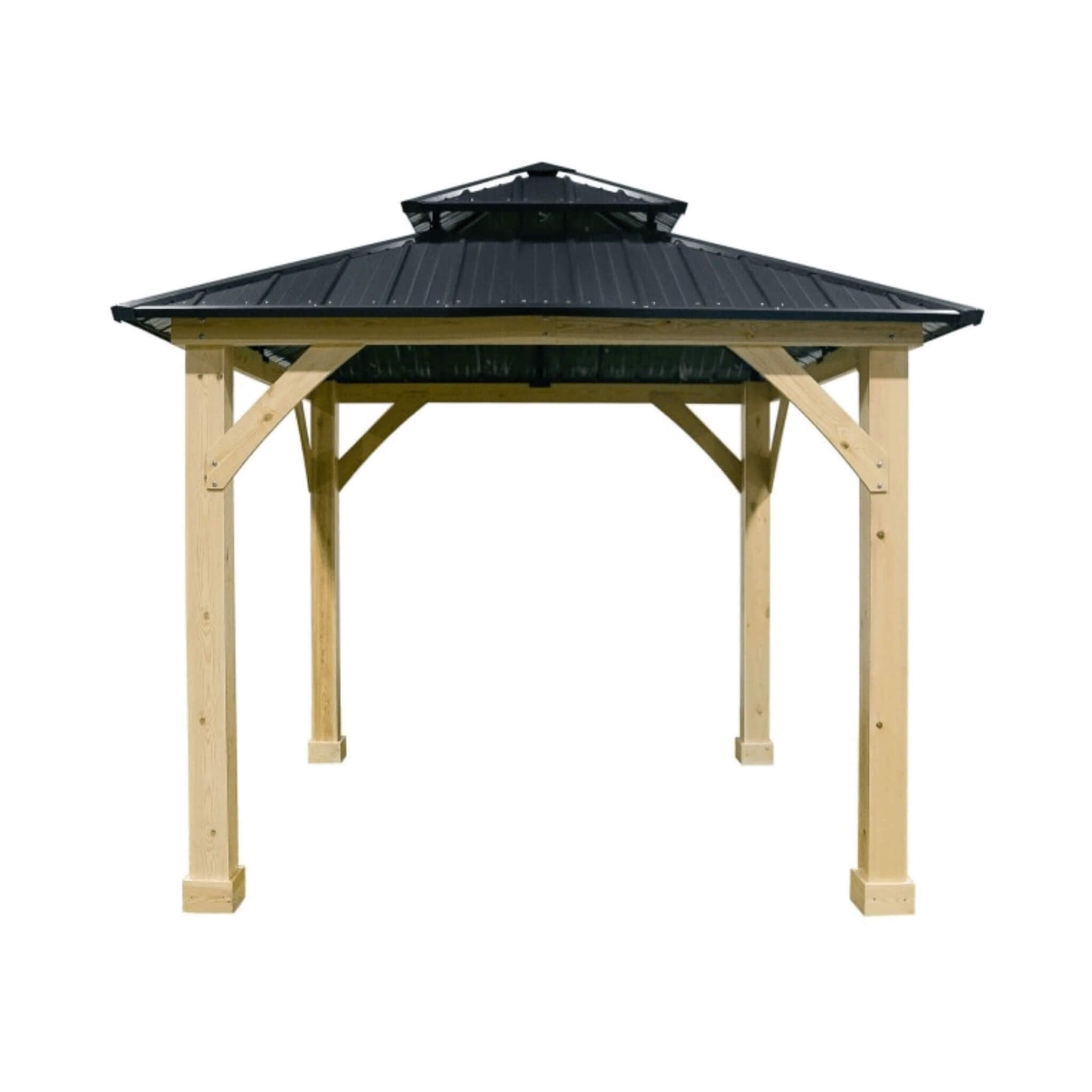 Premium Outdoor Patio Hardtop Gazebo W/ Double Steel Roof [10X10FT]