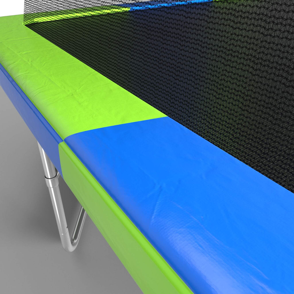 Premium Rectangular Trampoline With 10 Poles And Crossbeam [10X17FT]