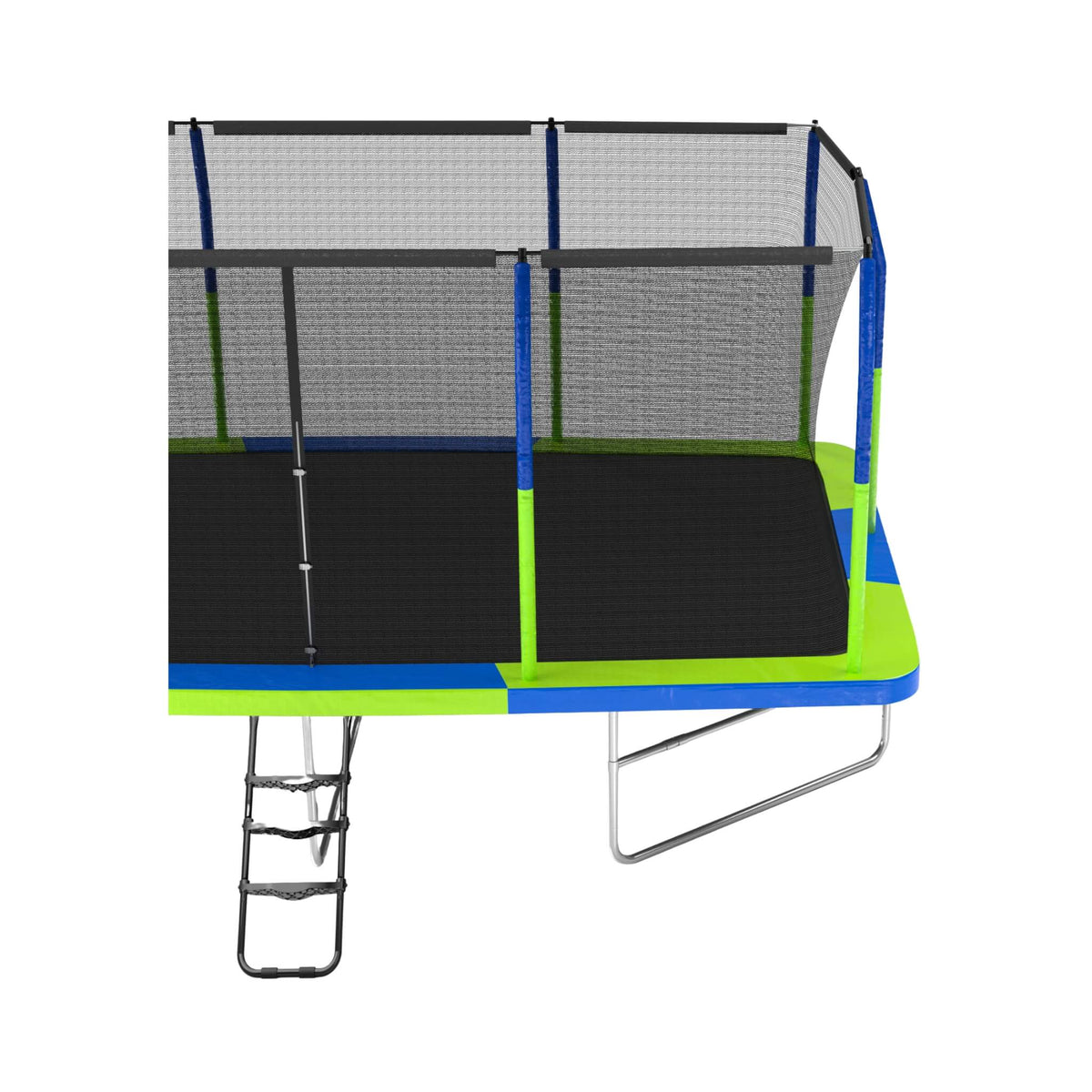 Premium Rectangular Trampoline With 10 Poles And Crossbeam [10X17FT]