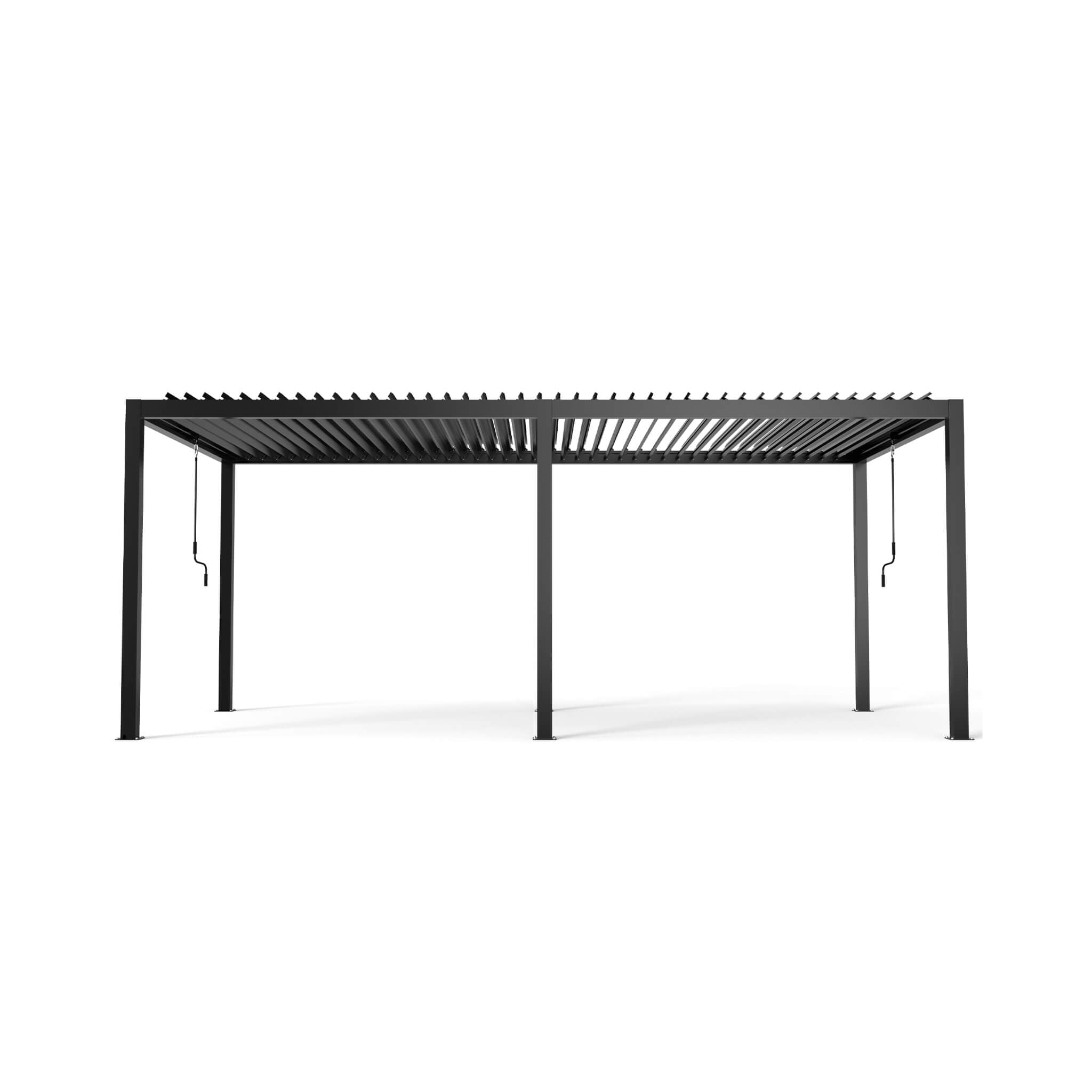 Alora Modern Durable All-Weather Outdoor Pergola With Aluminum Frame And Steel Louvers [10X19FT]