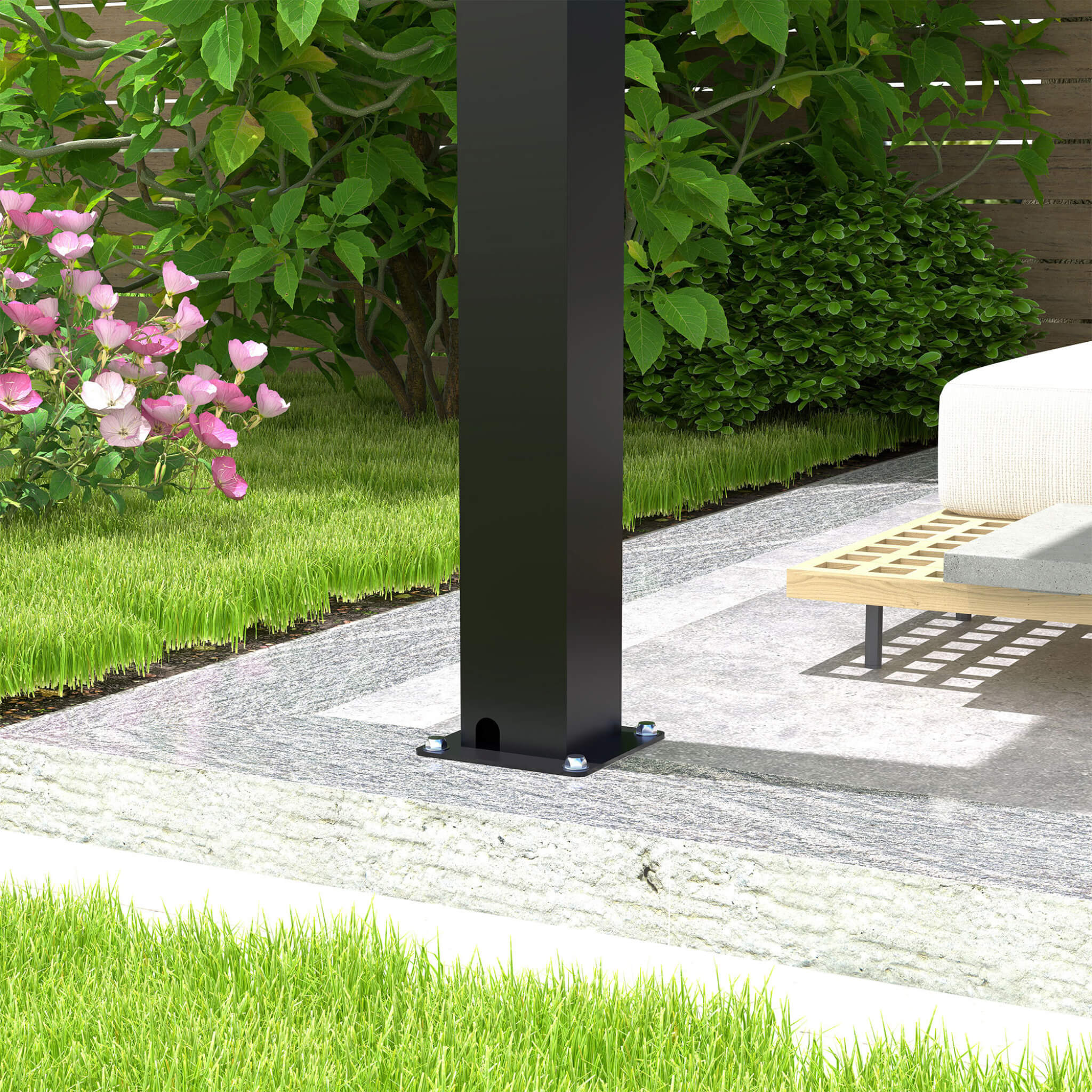 Alora Modern Durable All-Weather Outdoor Pergola With Aluminum Frame And Steel Louvers [10X19FT]